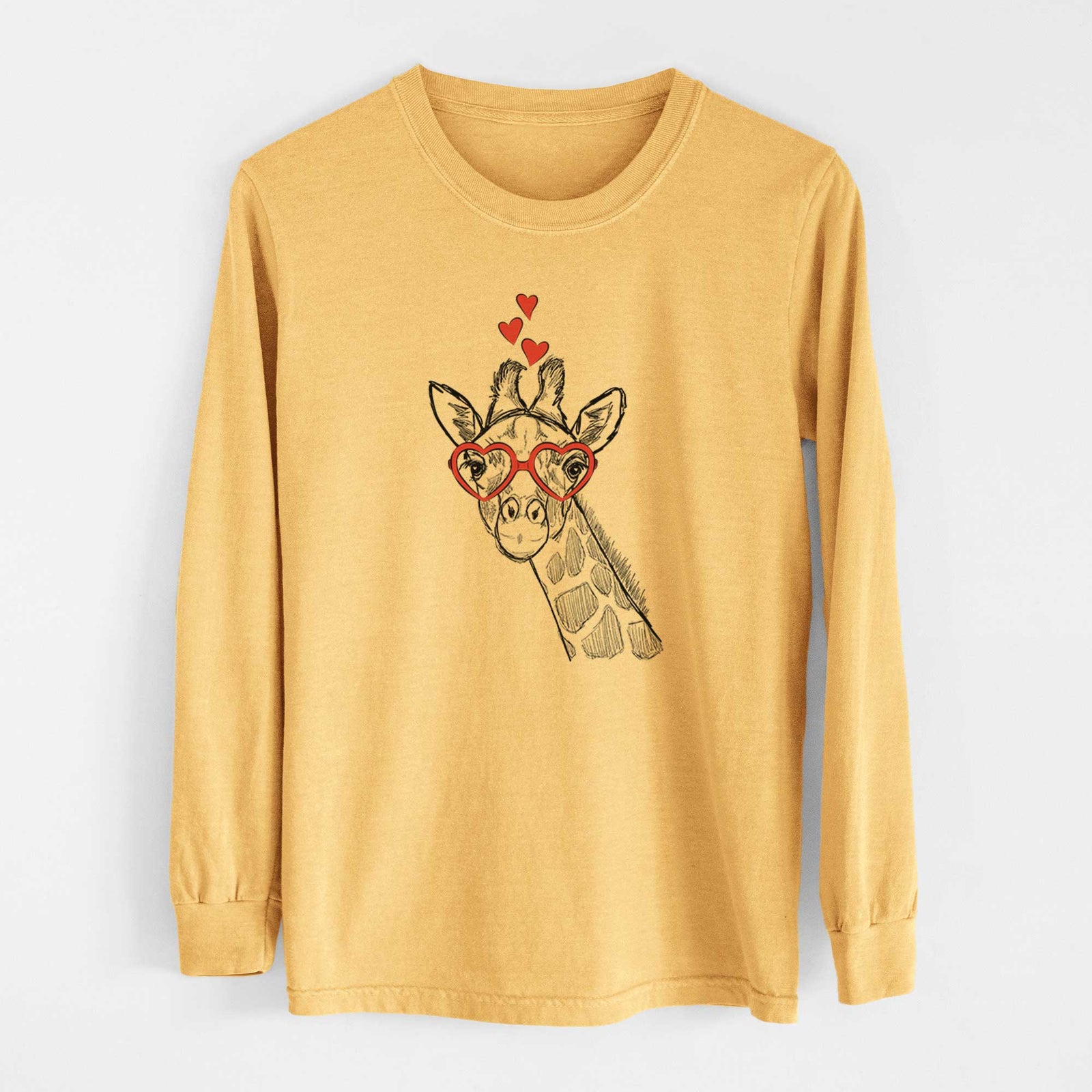 Valentine Cedrick the Giraffe - Heavyweight 100% Cotton Long Sleeve