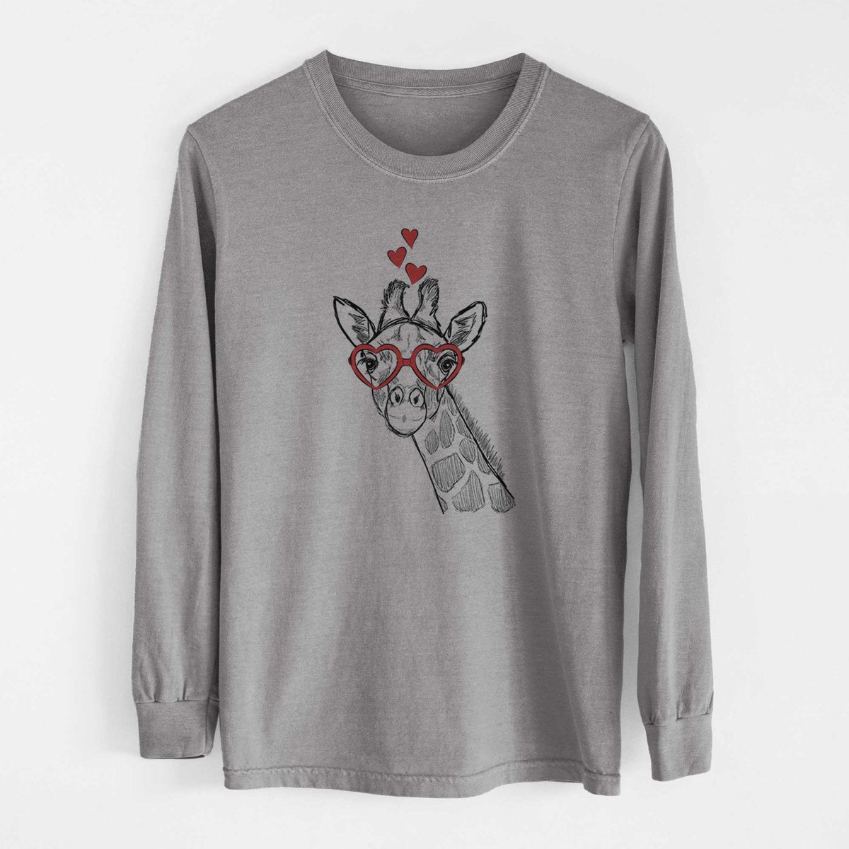 Valentine Cedrick the Giraffe - Heavyweight 100% Cotton Long Sleeve