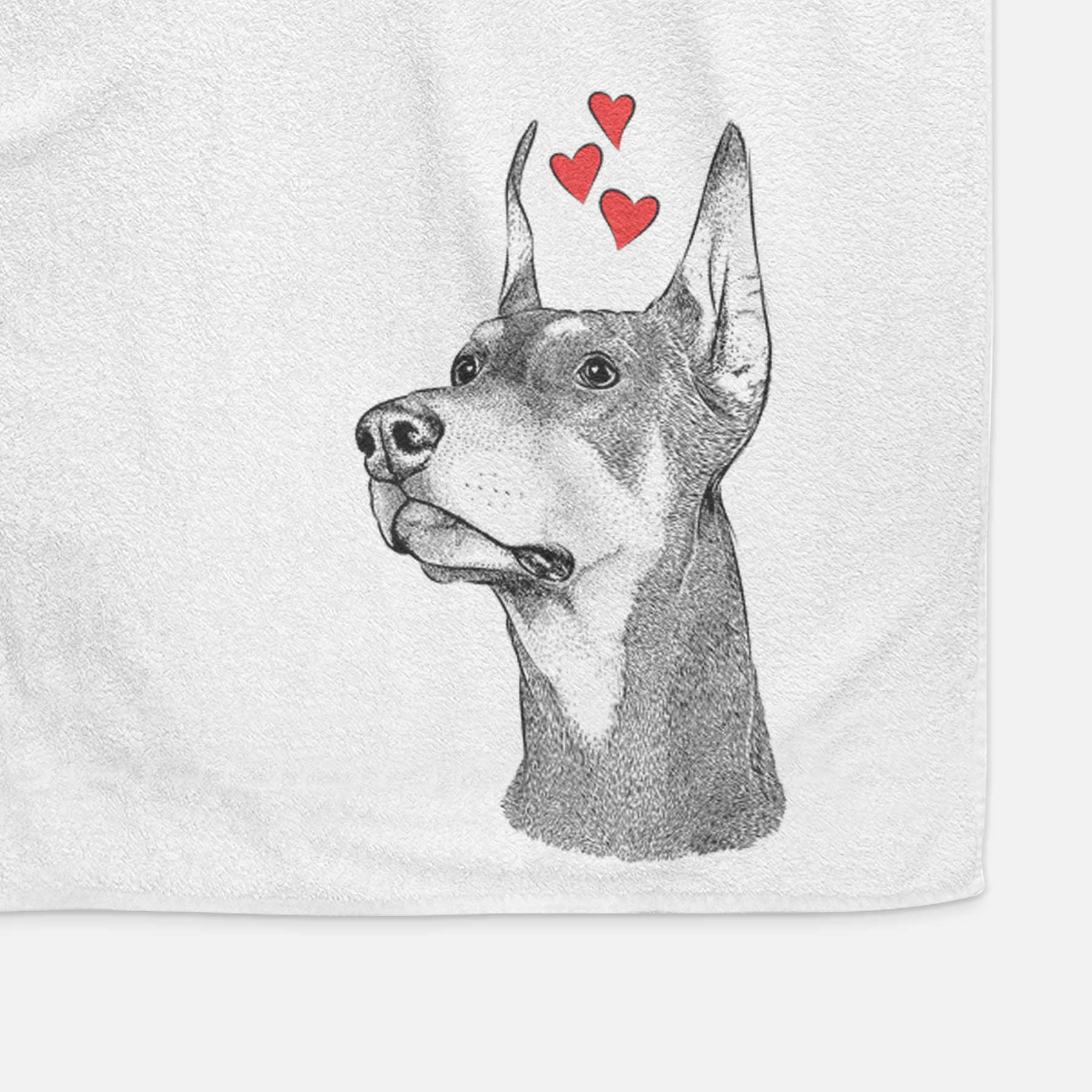 Cenza the Doberman Pinscher Decorative Hand Towel