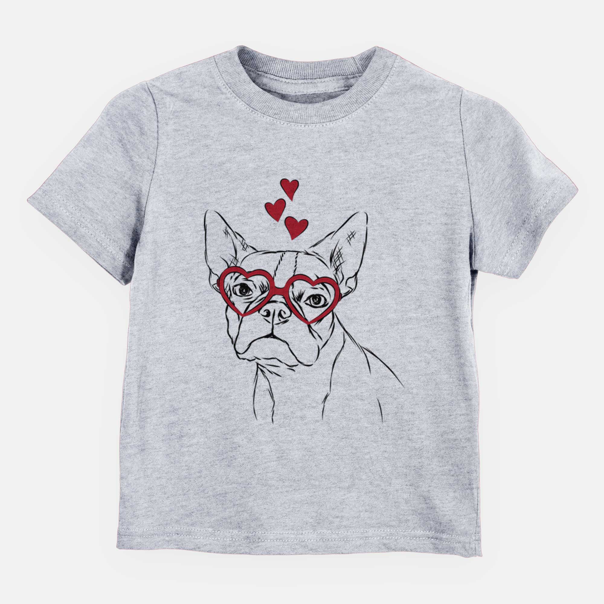 Valentine Charles the Boston Terrier - Kids/Youth/Toddler Shirt