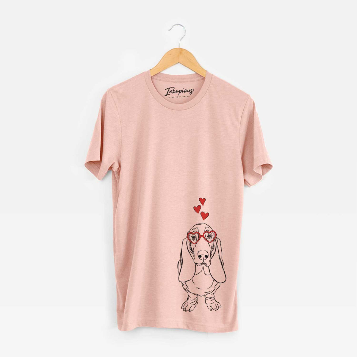 Valentine Charlie the Basset Hound - Unisex Crewneck