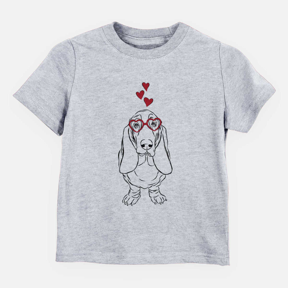 Valentine Charlie the Basset Hound - Kids/Youth/Toddler Shirt