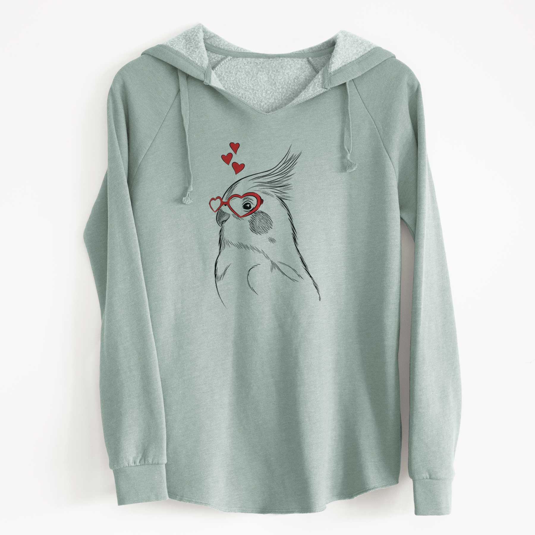 Valentine Charlie the Cockatiel - Cali Wave Hooded Sweatshirt