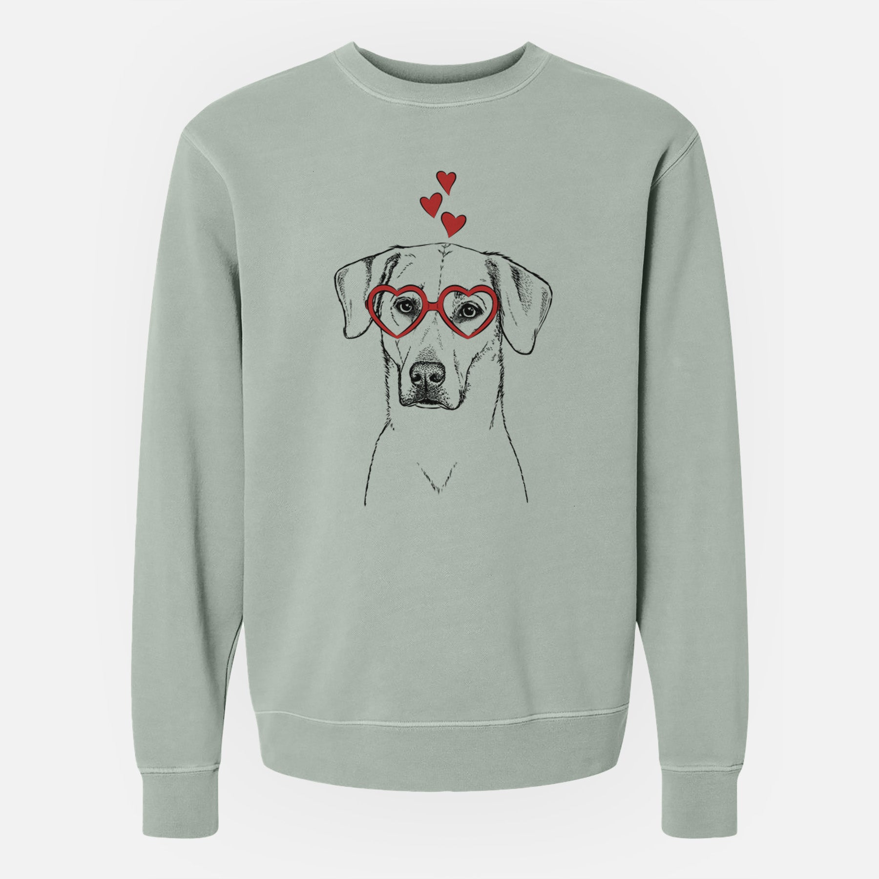 Valentine Charlie Girl the Yellow Lab - Unisex Pigment Dyed Crew Sweatshirt