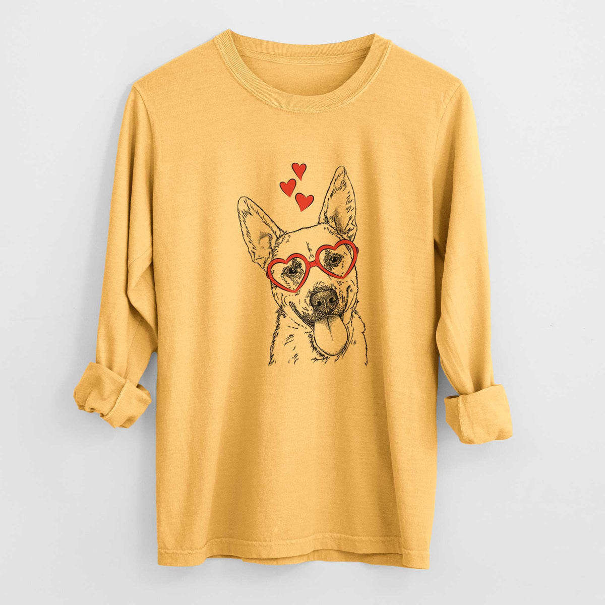 Valentine Charlie the Mixed Breed - Heavyweight 100% Cotton Long Sleeve