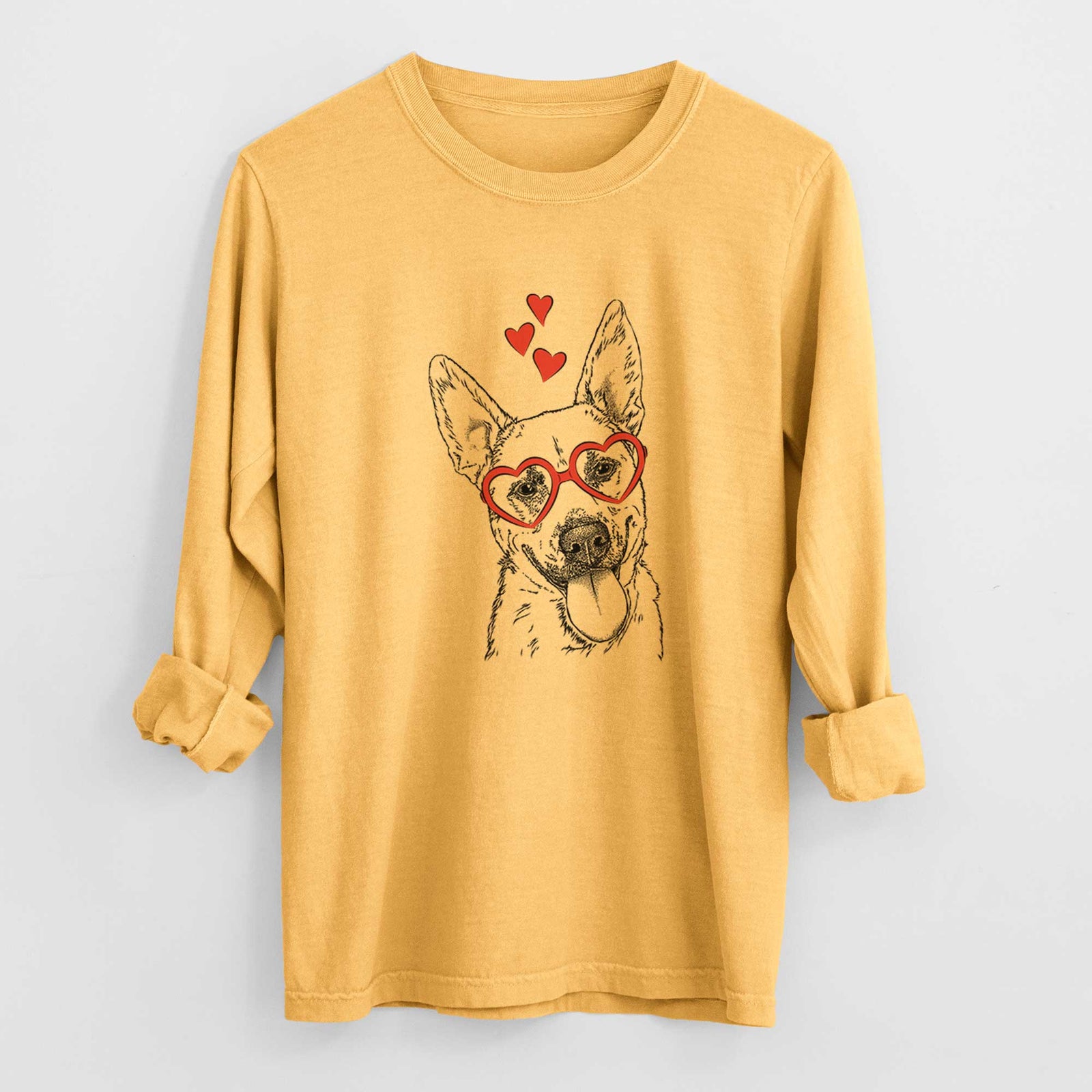 Valentine Charlie the Mixed Breed - Heavyweight 100% Cotton Long Sleeve