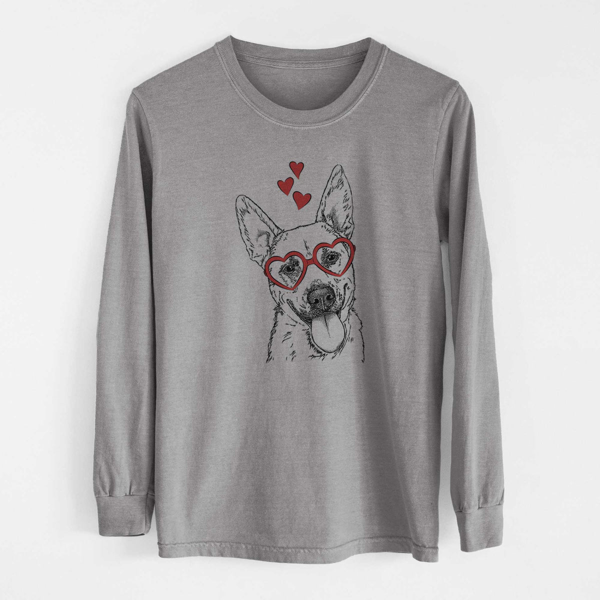 Valentine Charlie the Mixed Breed - Heavyweight 100% Cotton Long Sleeve