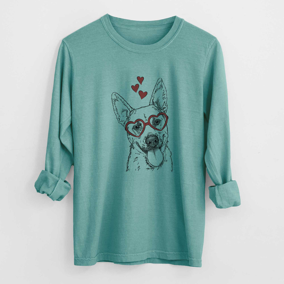 Valentine Charlie the Mixed Breed - Heavyweight 100% Cotton Long Sleeve
