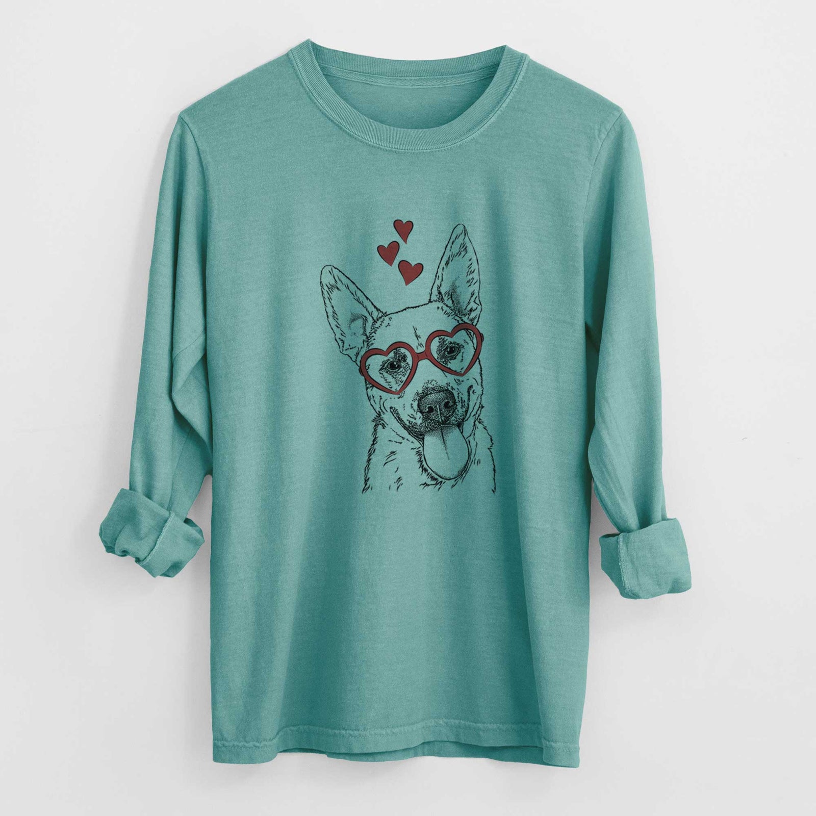 Valentine Charlie the Mixed Breed - Heavyweight 100% Cotton Long Sleeve