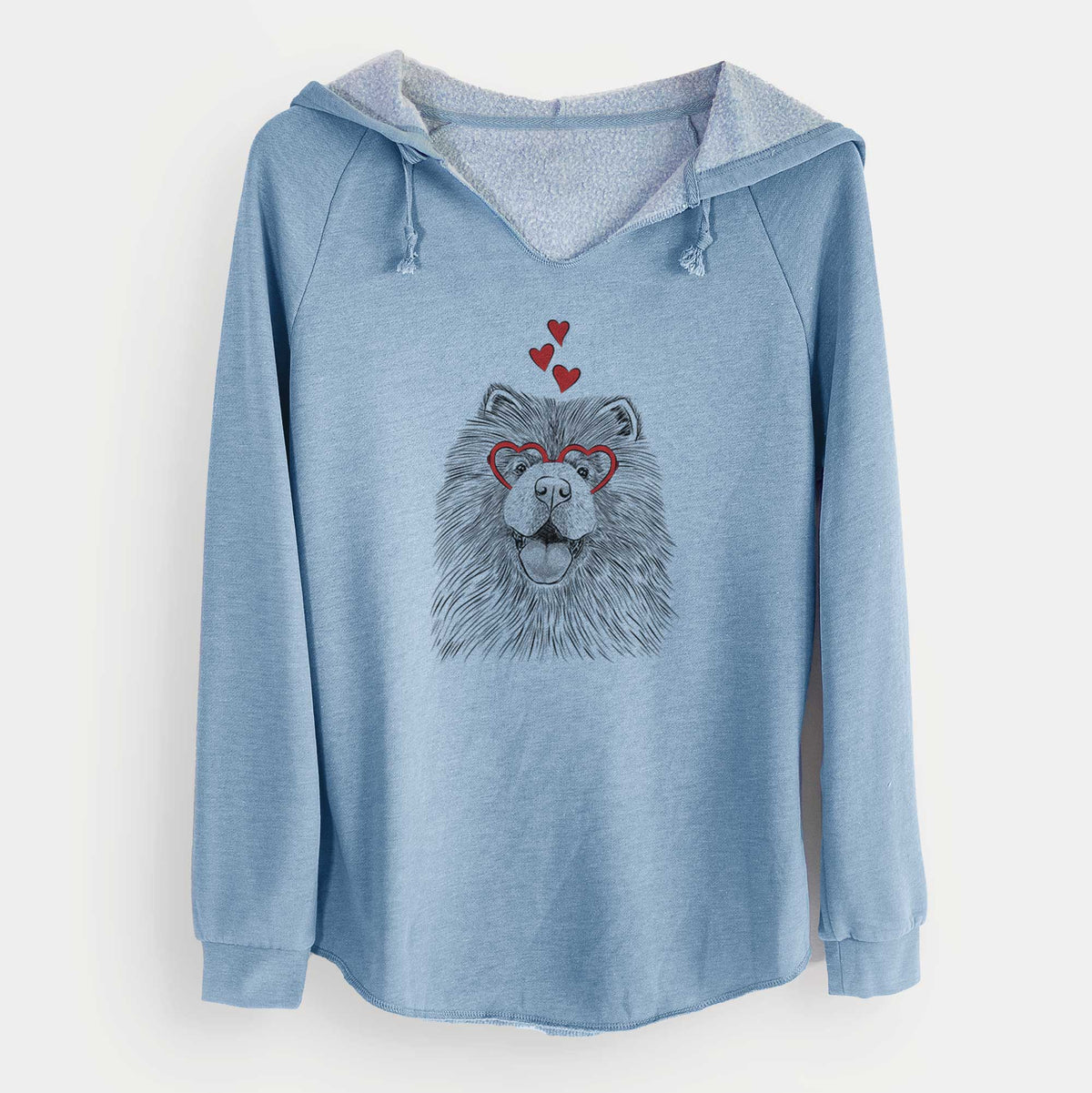 Valentine Charming Charlie the Chow Chow - Cali Wave Hooded Sweatshirt
