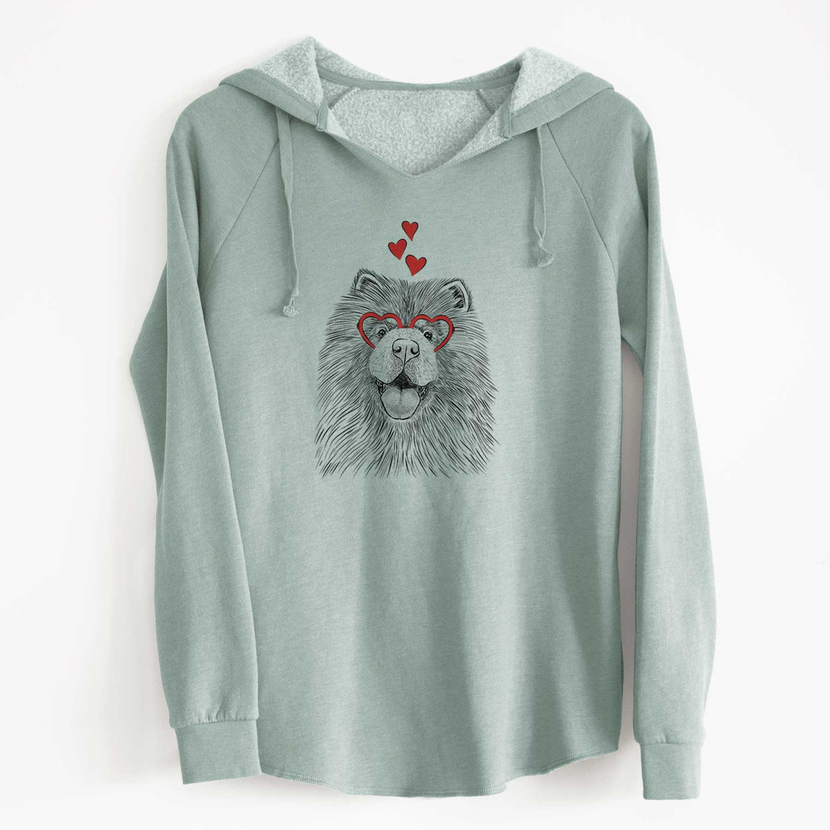 Valentine Charming Charlie the Chow Chow - Cali Wave Hooded Sweatshirt