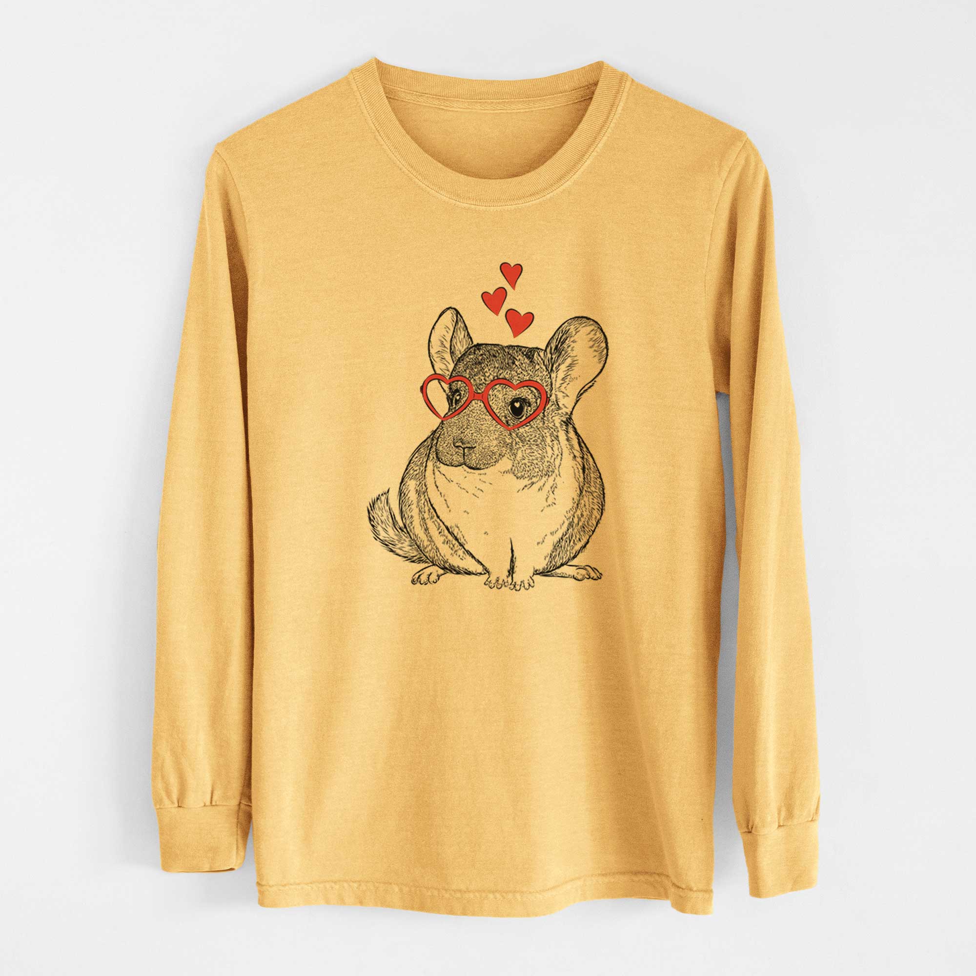 Valentine Cheddar the Chinchilla - Heavyweight 100% Cotton Long Sleeve