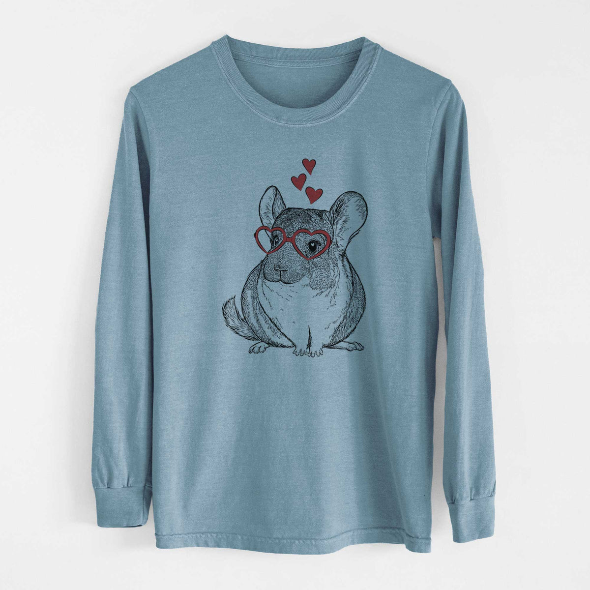 Valentine Cheddar the Chinchilla - Heavyweight 100% Cotton Long Sleeve