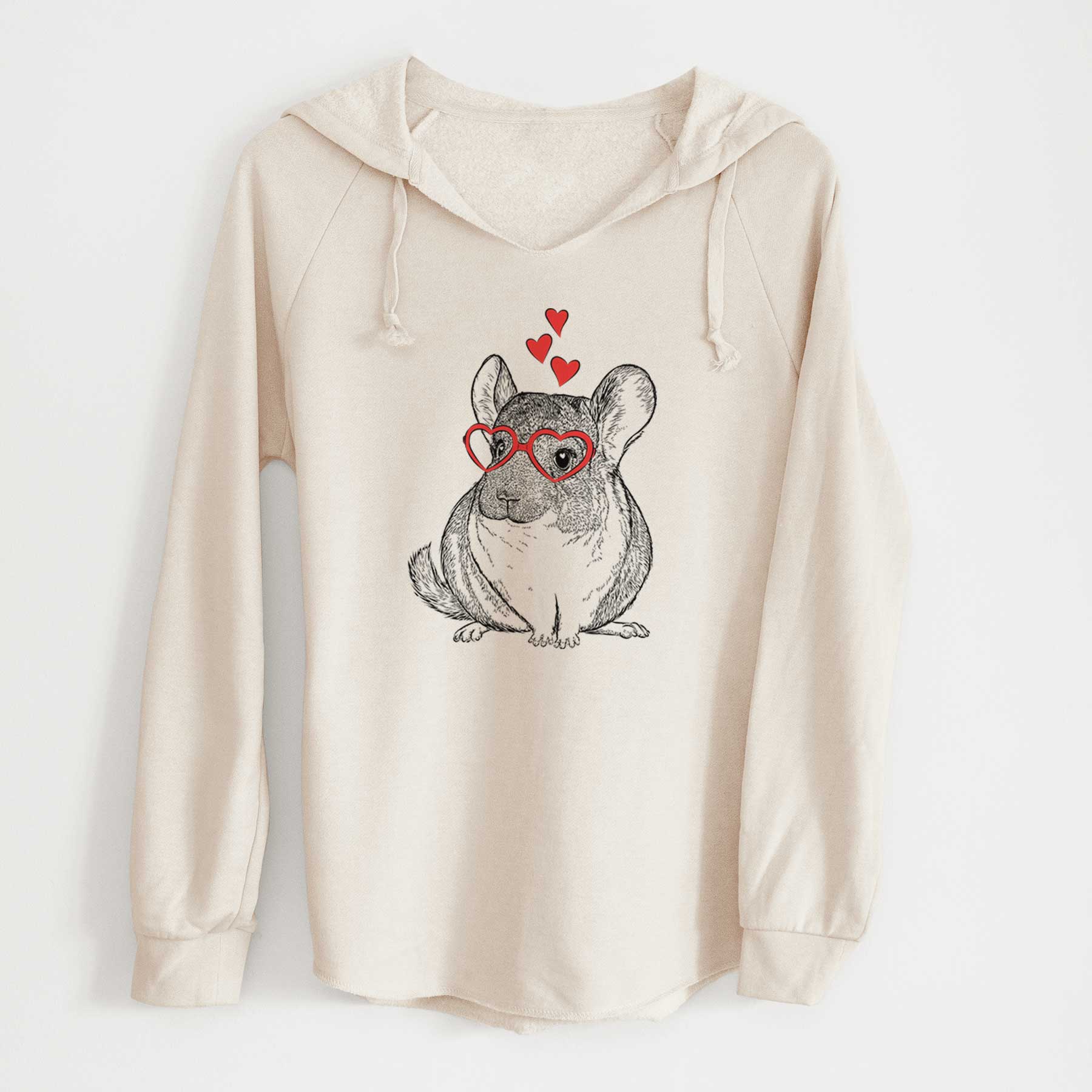 Valentine Cheddar the Chinchilla - Cali Wave Hooded Sweatshirt