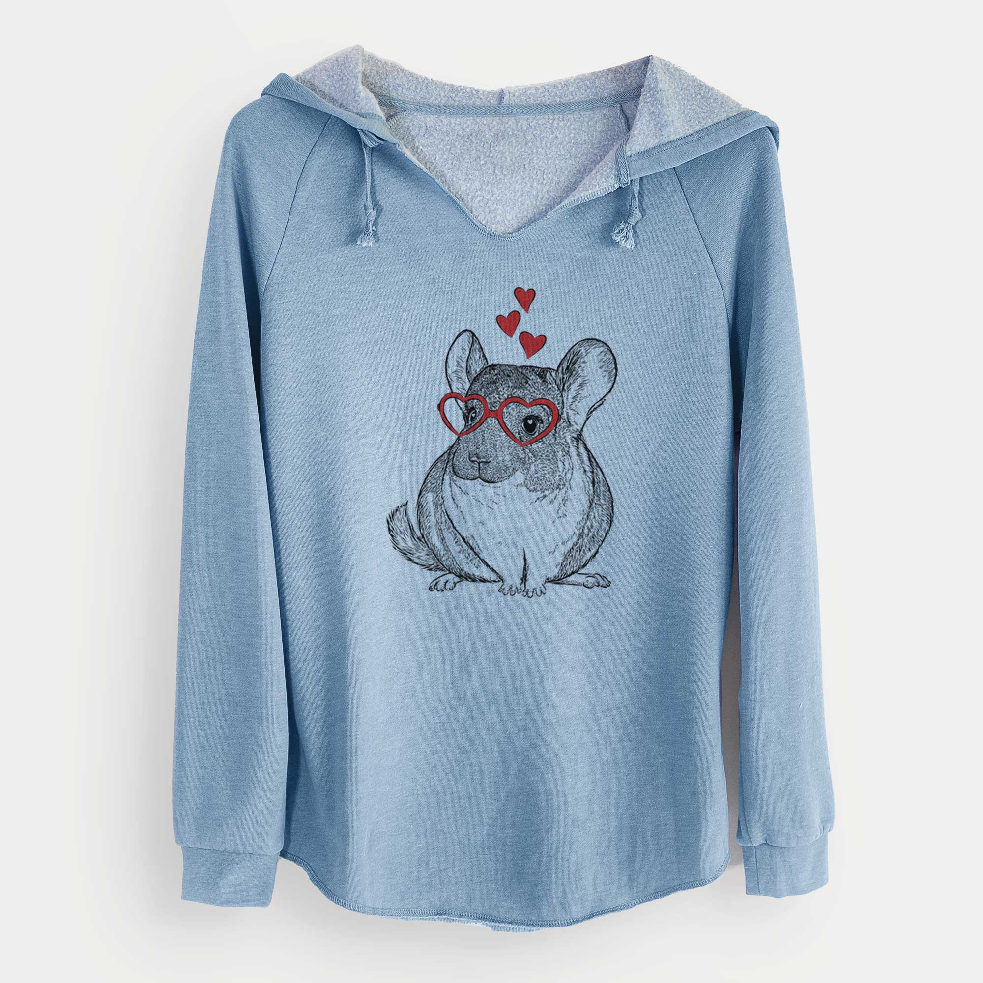 Valentine Cheddar the Chinchilla - Cali Wave Hooded Sweatshirt