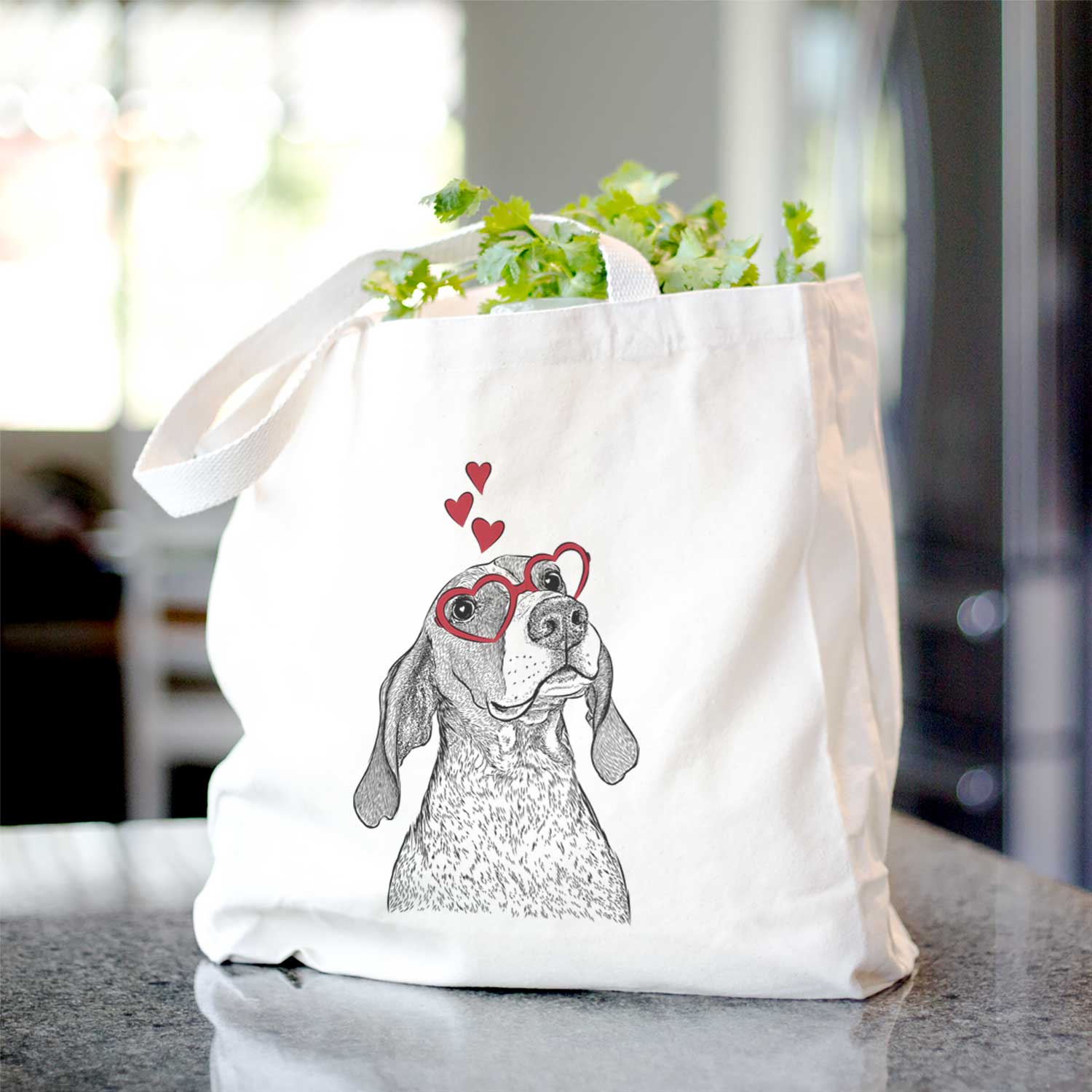 Chester the Red Tick Coonhound - Tote Bag