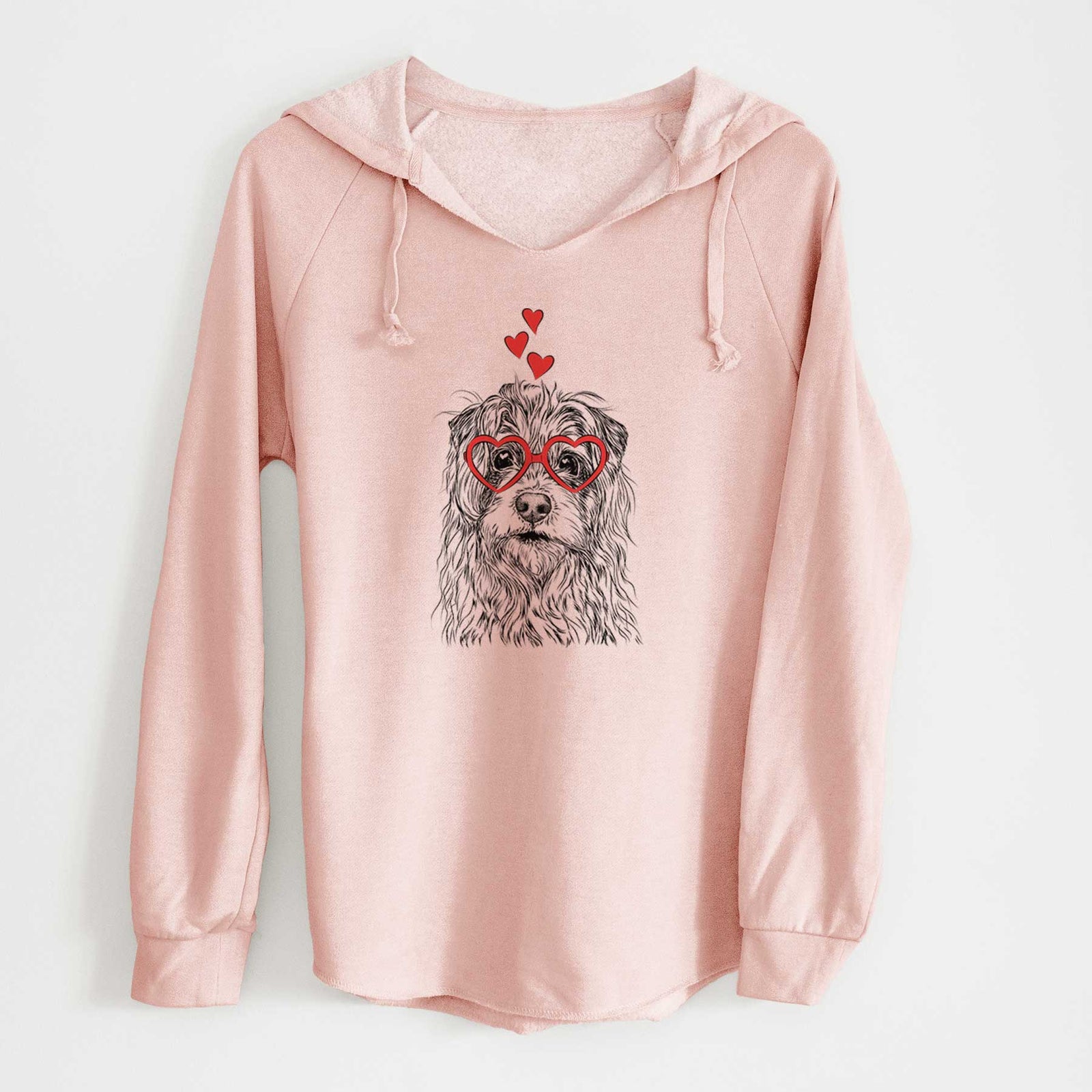 Valentine Chester the Terrier Mix - Cali Wave Hooded Sweatshirt