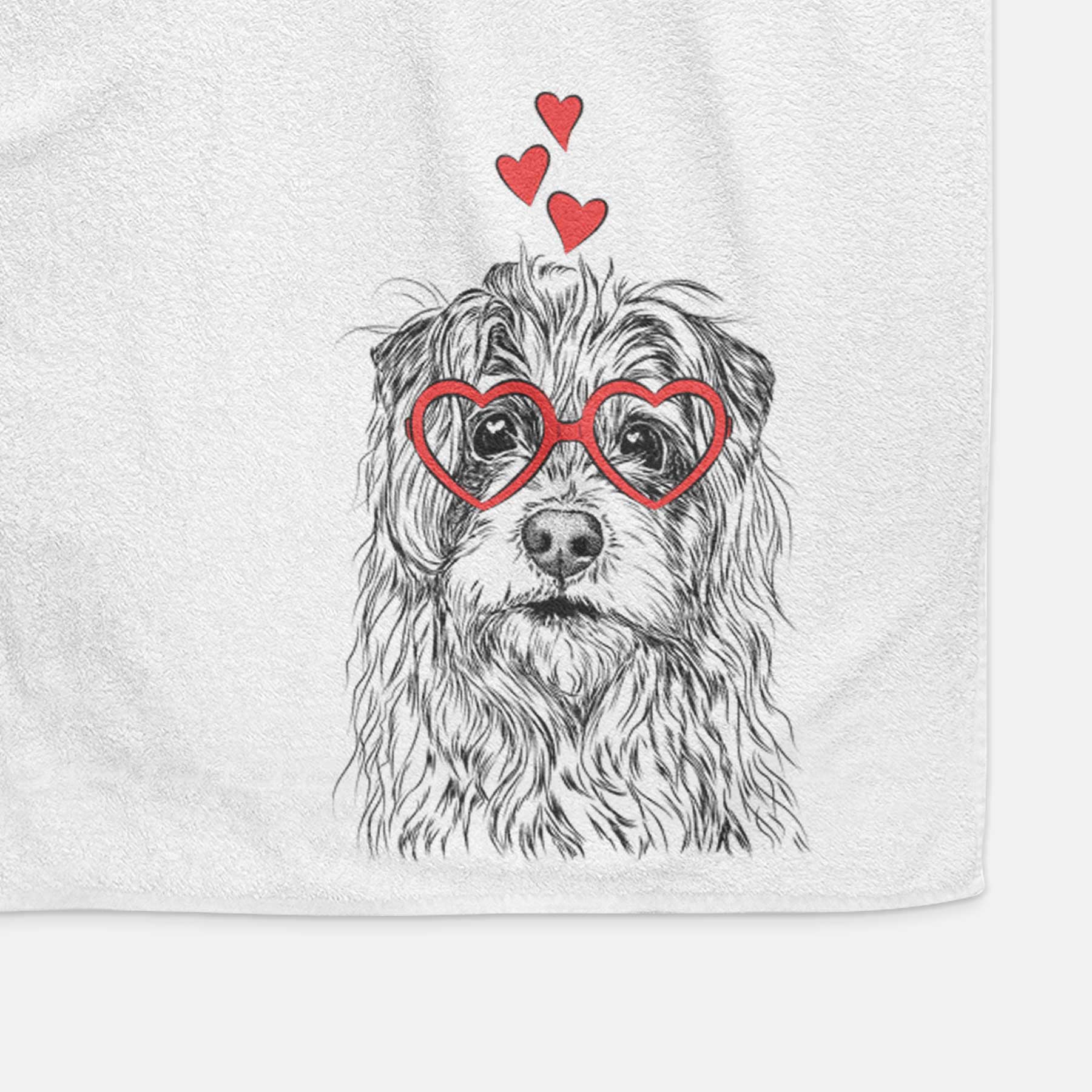 Chester the Terrier Mix Decorative Hand Towel