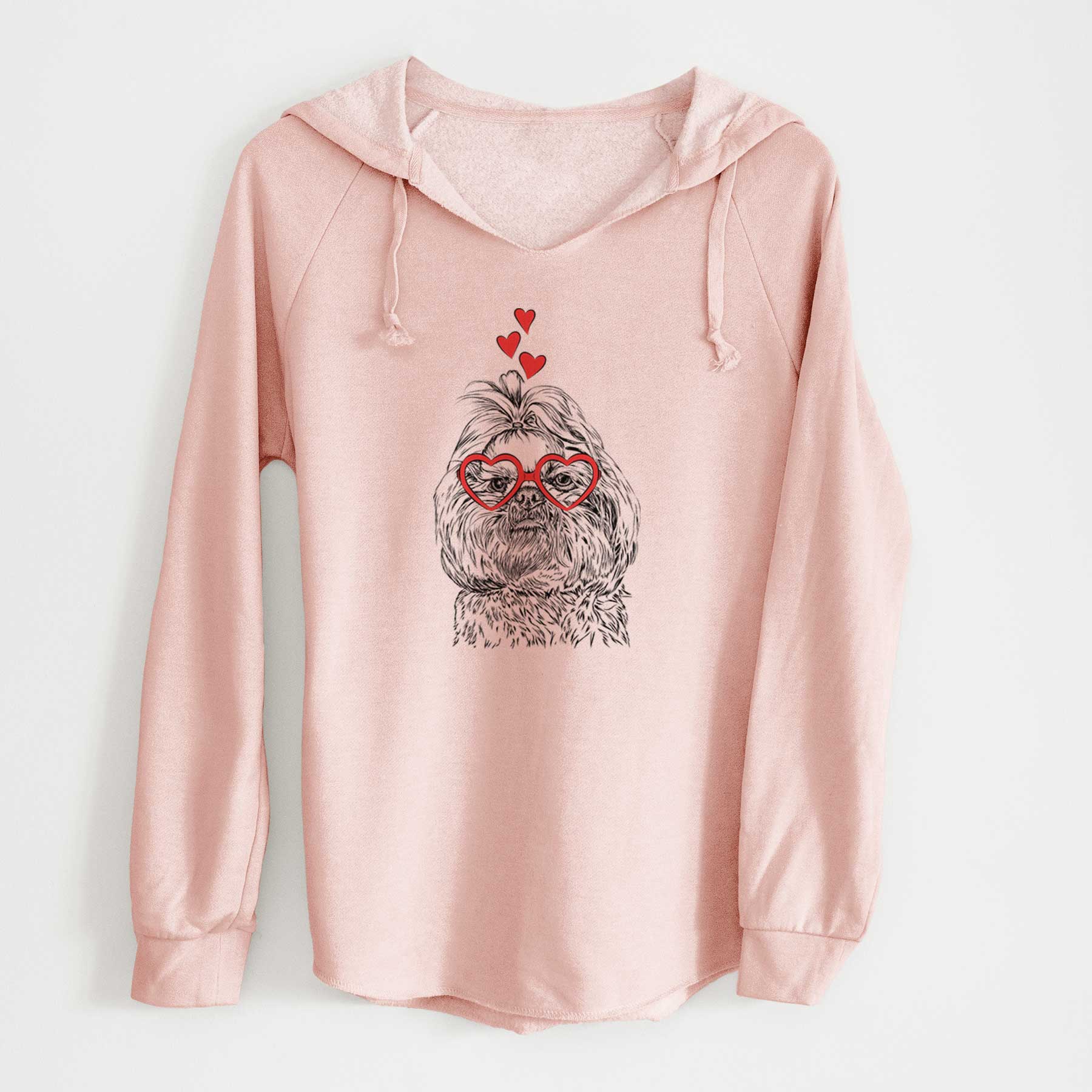 Valentine Chewie the Shih Tzu - Cali Wave Hooded Sweatshirt