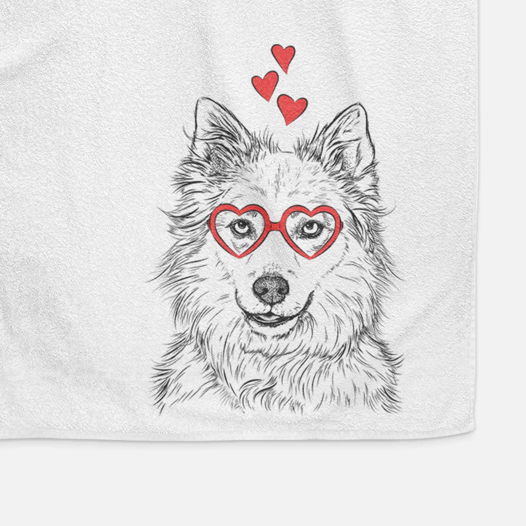 Chia the Samoyed Husky Mix Decorative Hand Towel