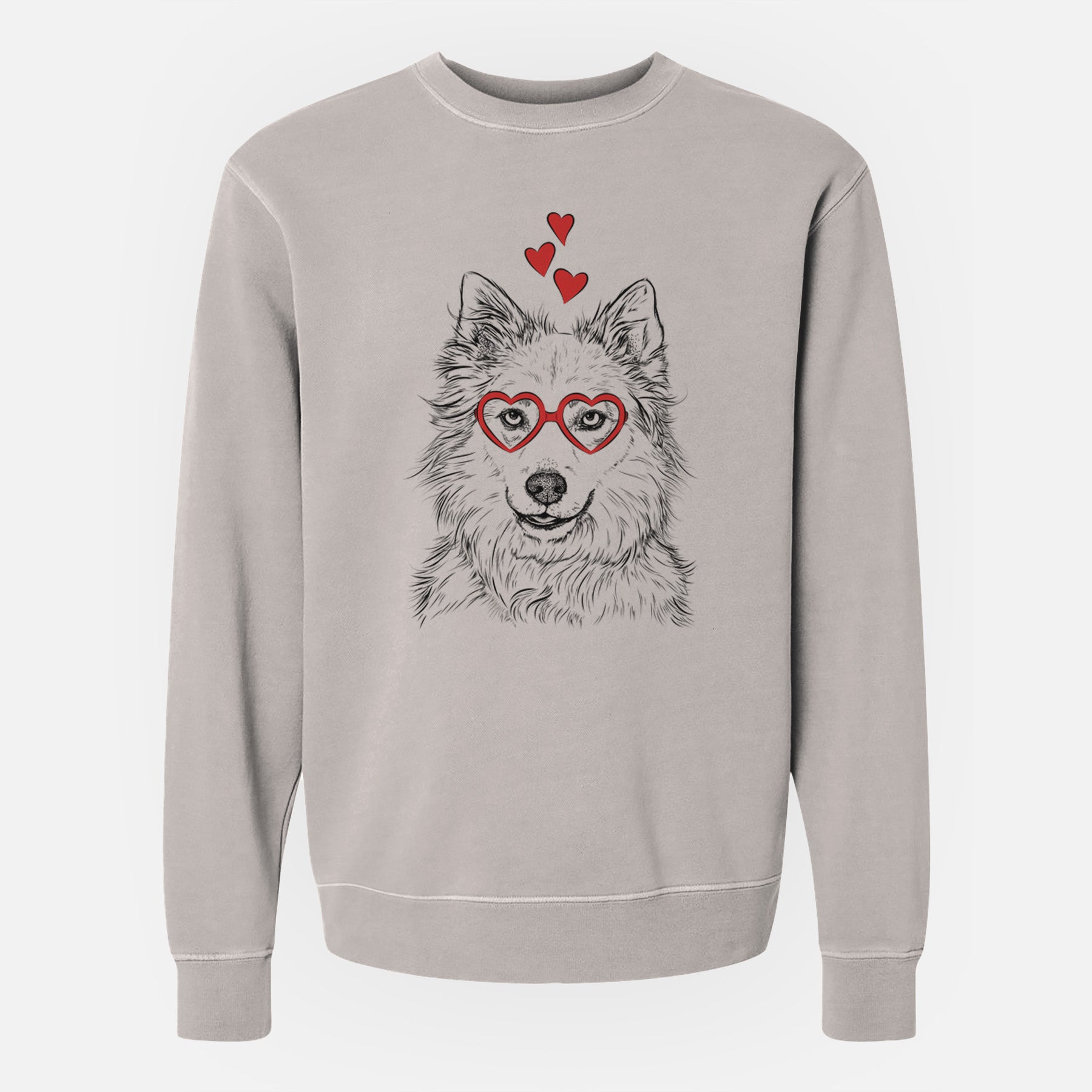 Valentine Chia the Samoyed Husky Mix - Unisex Pigment Dyed Crew Sweatshirt