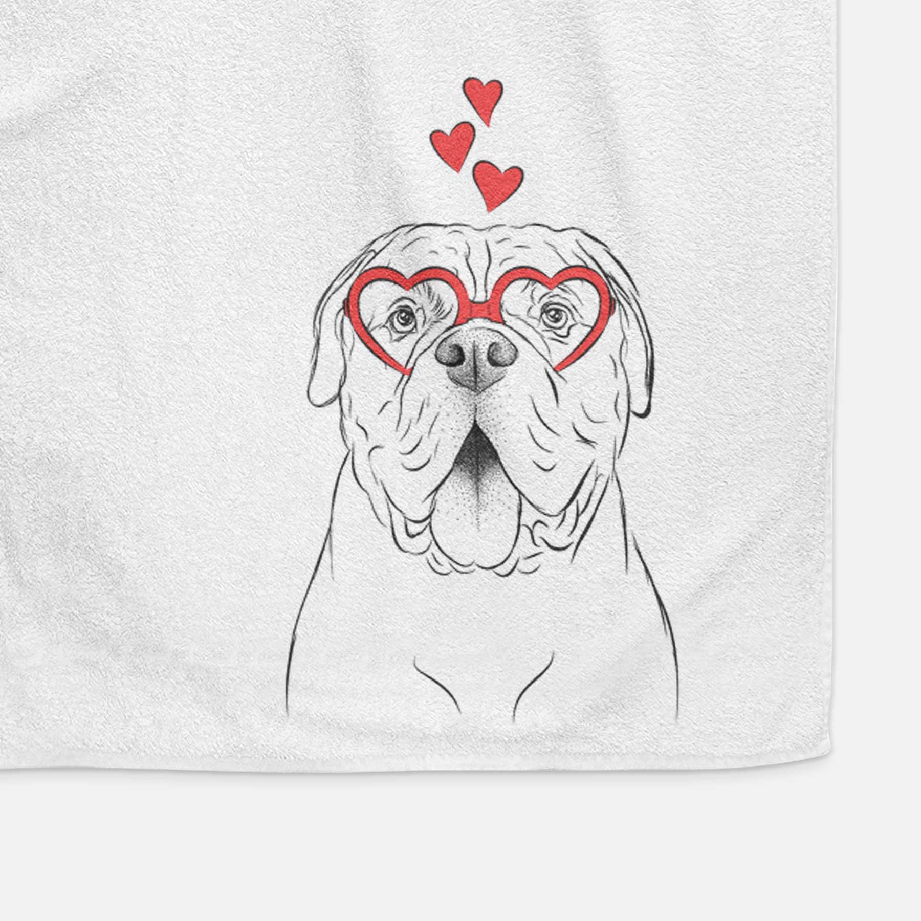 Chief the Boxer Bulldog Mix Decorative Hand Towel