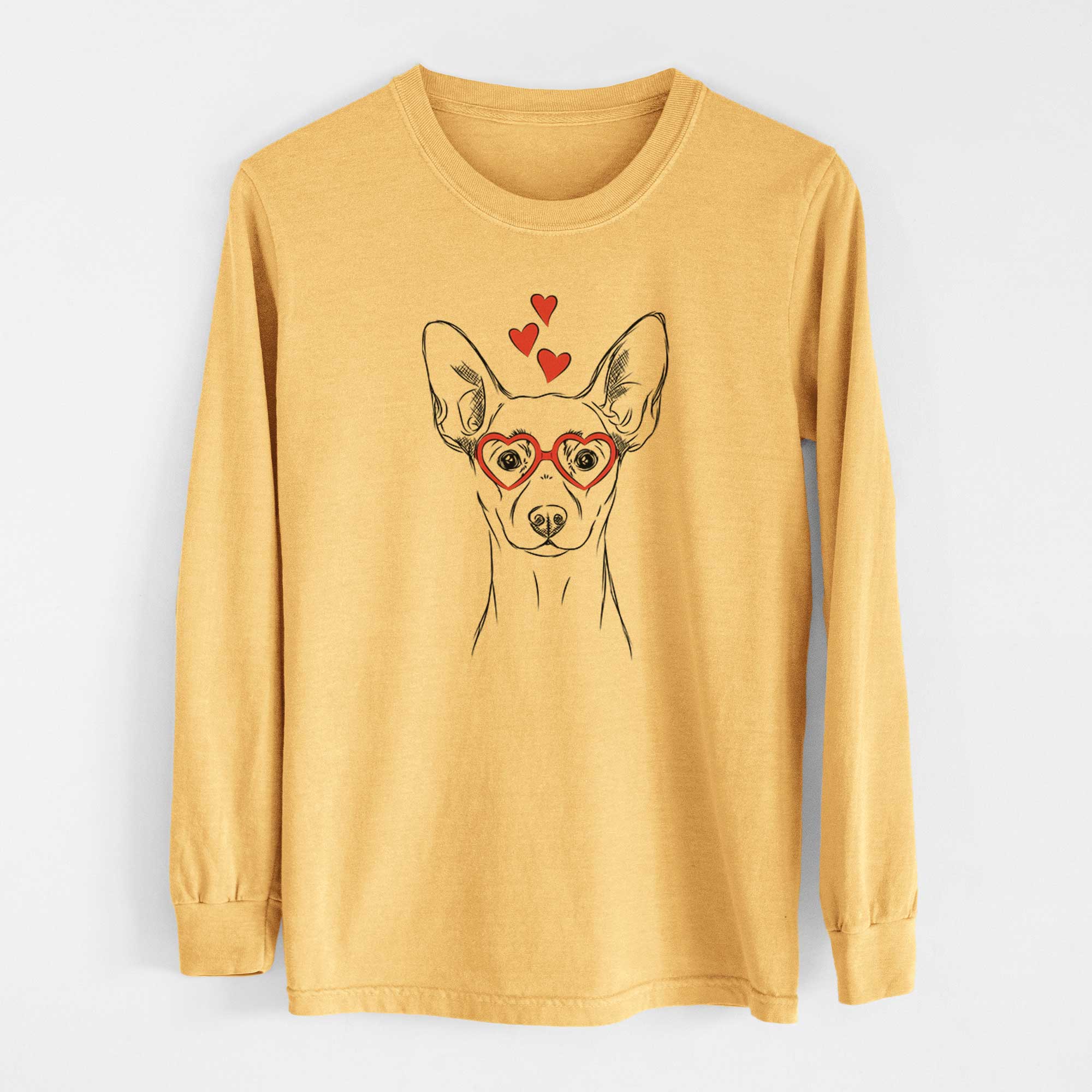 Valentine Chillie the Mini Pinscher - Heavyweight 100% Cotton Long Sleeve