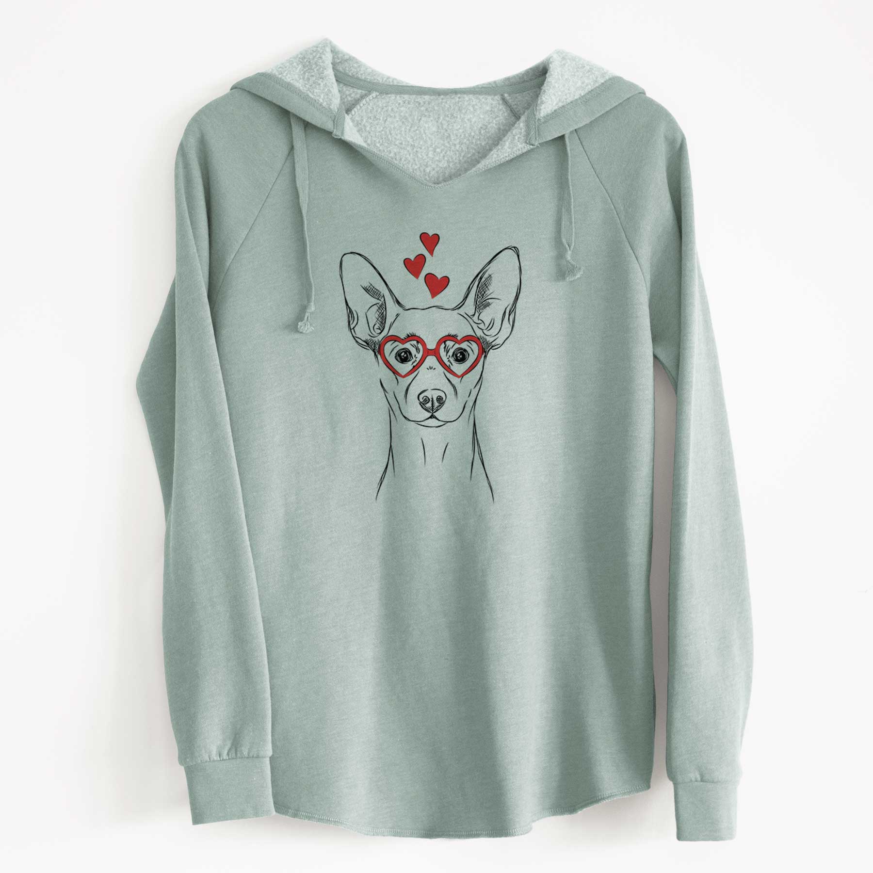 Valentine Chillie the Mini Pinscher - Cali Wave Hooded Sweatshirt