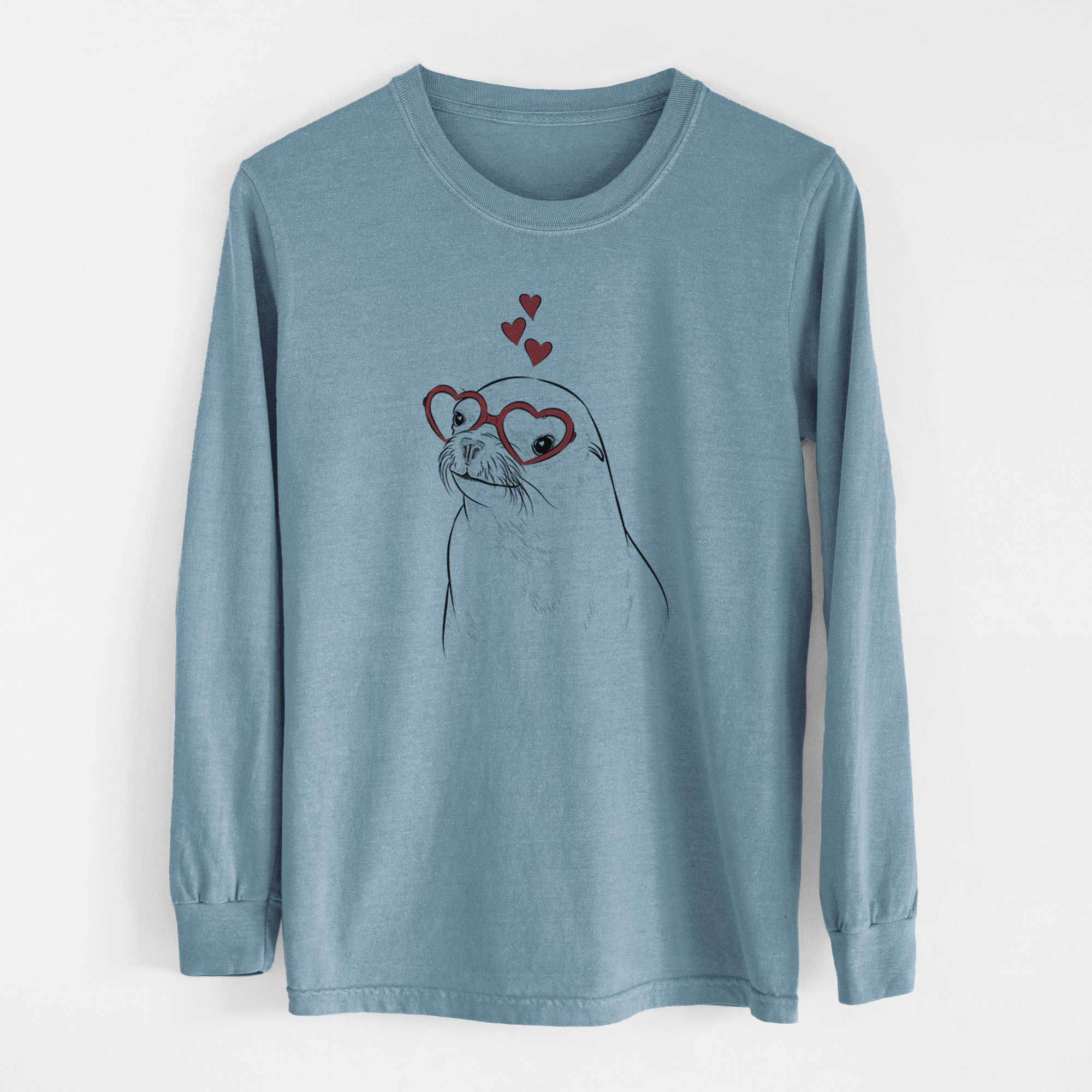 Valentine Chip the California Sea Lion - Heavyweight 100% Cotton Long Sleeve