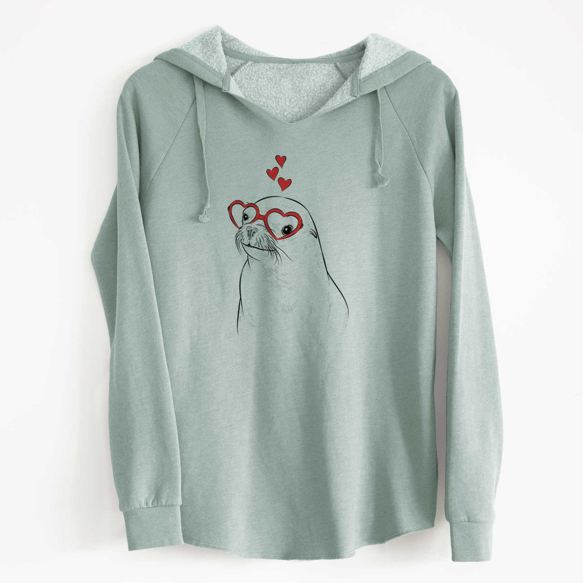 Valentine Chip the California Sea Lion - Cali Wave Hooded Sweatshirt