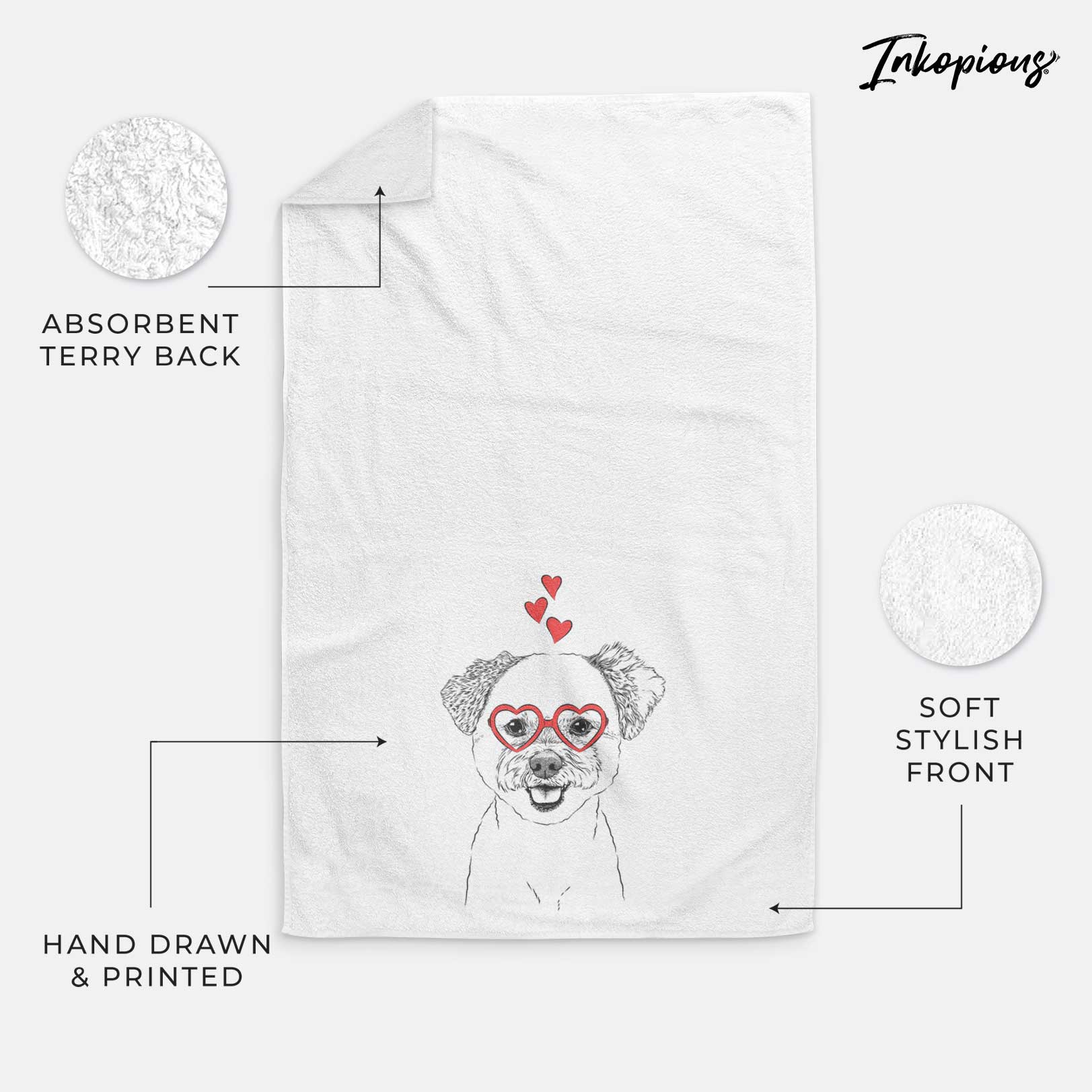 Chippy the Mixed Breed Decorative Hand Towel