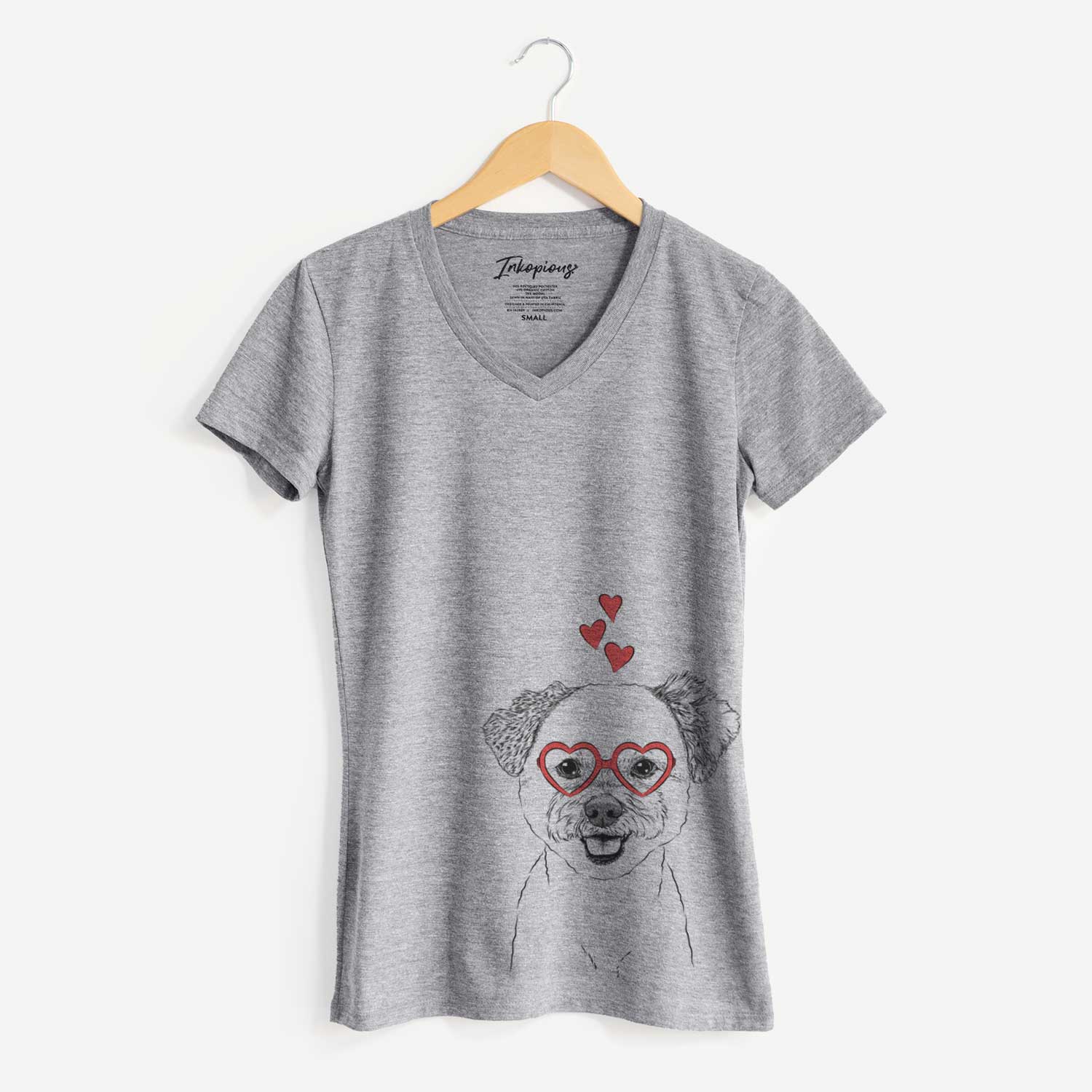 Valentine Chippy the Mixed Breed - Women's V-neck Shirt