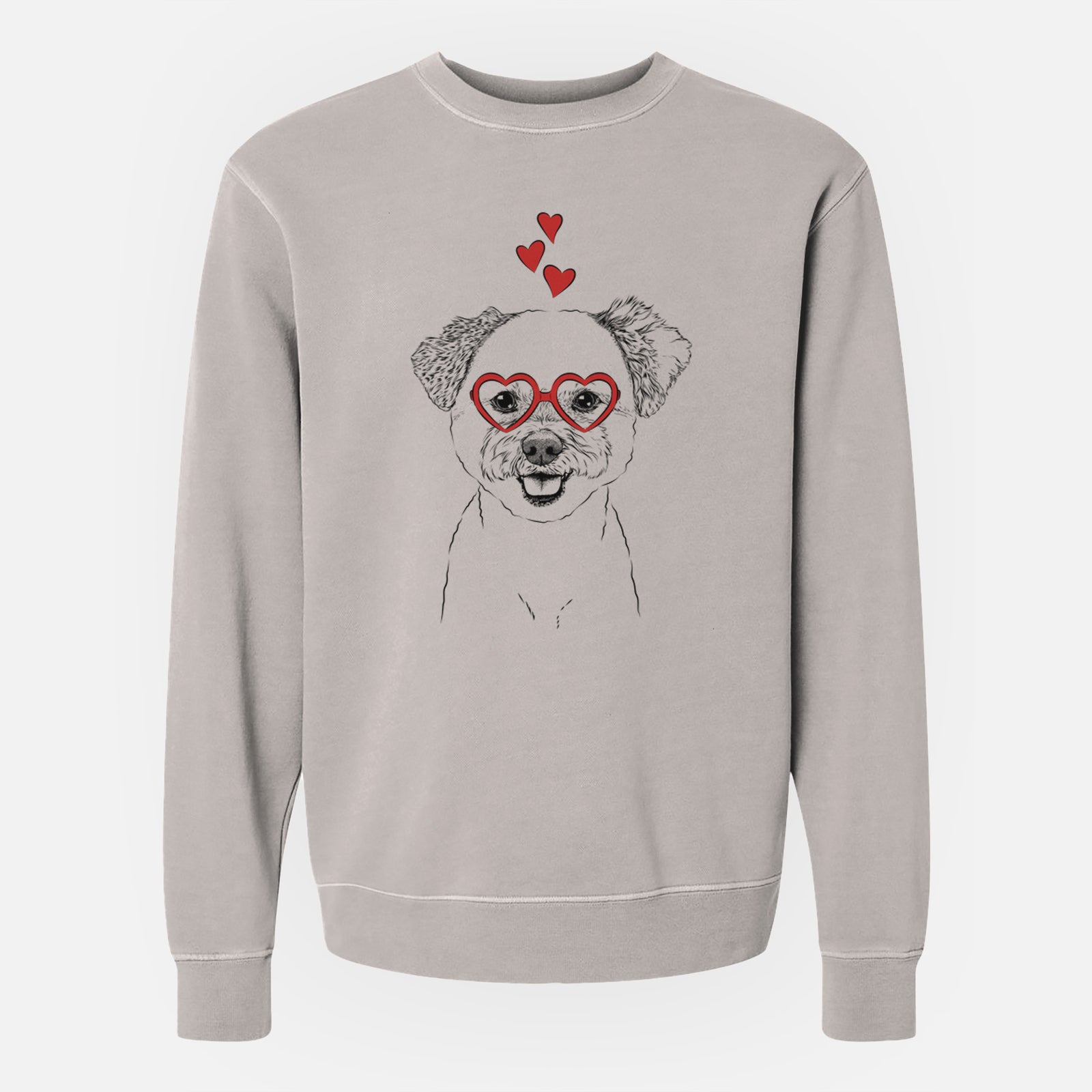 Valentine Chippy the Mixed Breed - Unisex Pigment Dyed Crew Sweatshirt