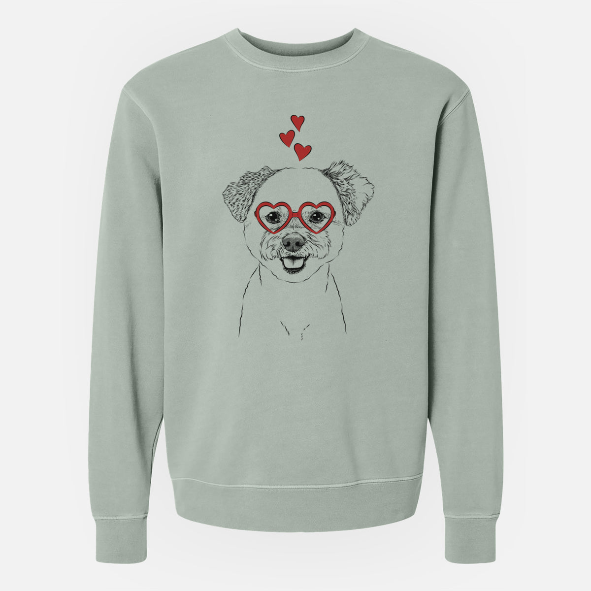 Valentine Chippy the Mixed Breed - Unisex Pigment Dyed Crew Sweatshirt