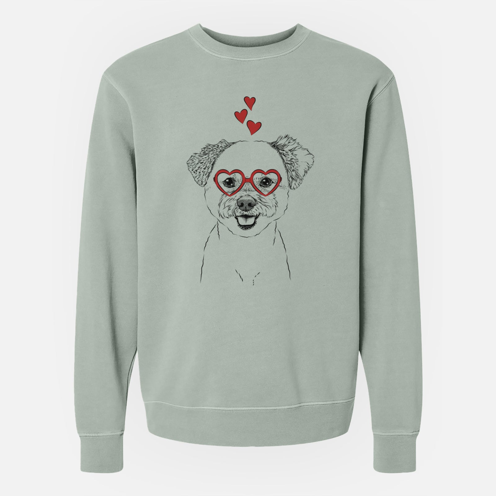 Valentine Chippy the Mixed Breed - Unisex Pigment Dyed Crew Sweatshirt