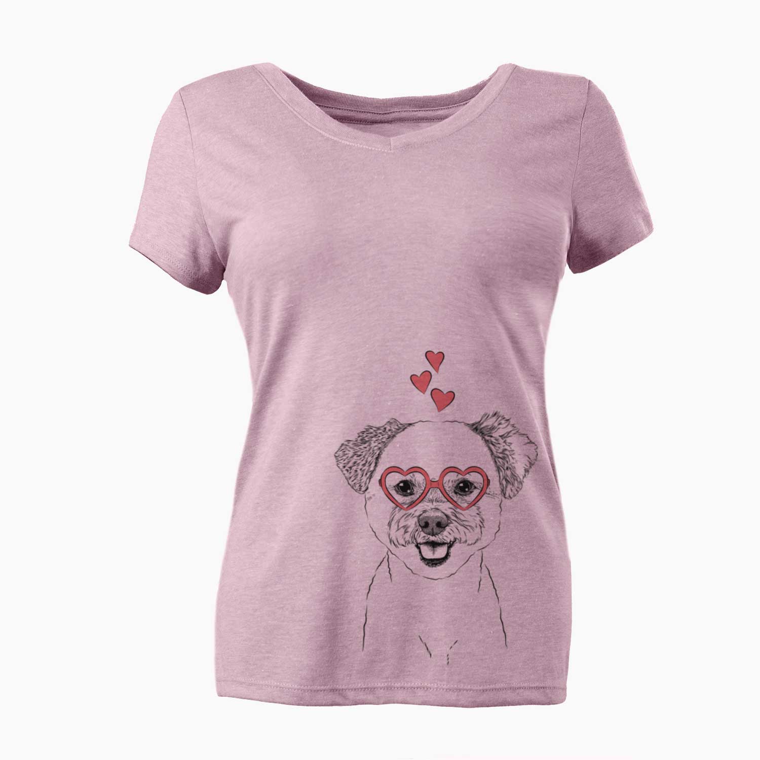 Valentine Chippy the Mixed Breed - Women's V-neck Shirt