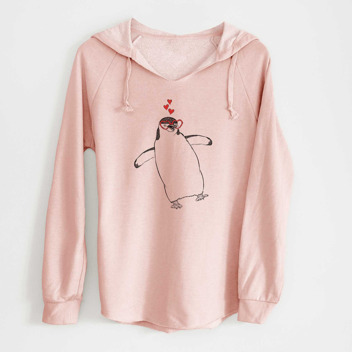 Valentine Chive the Chinstrap Penguin - Cali Wave Hooded Sweatshirt