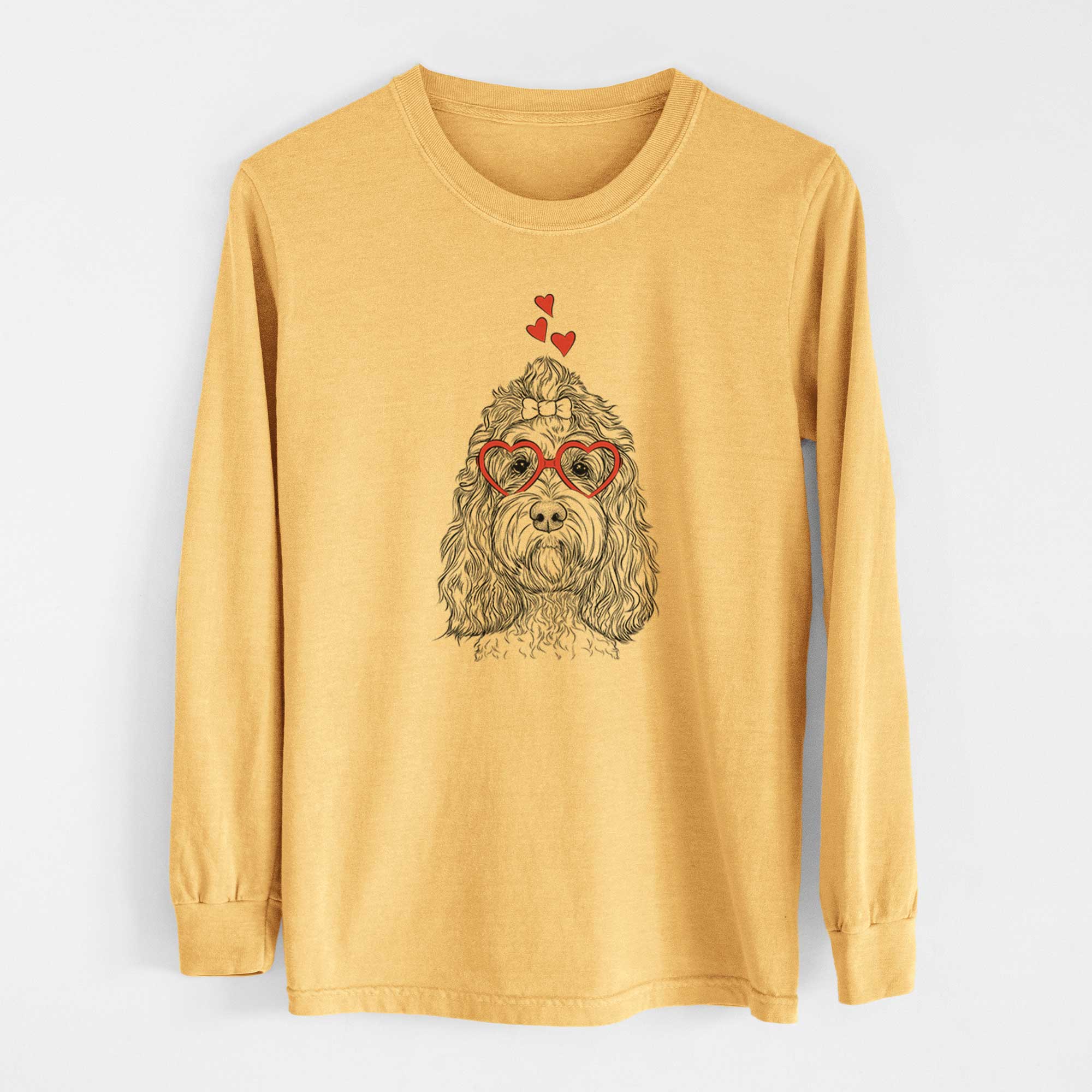 Valentine Chloe the Cockapoo - Heavyweight 100% Cotton Long Sleeve