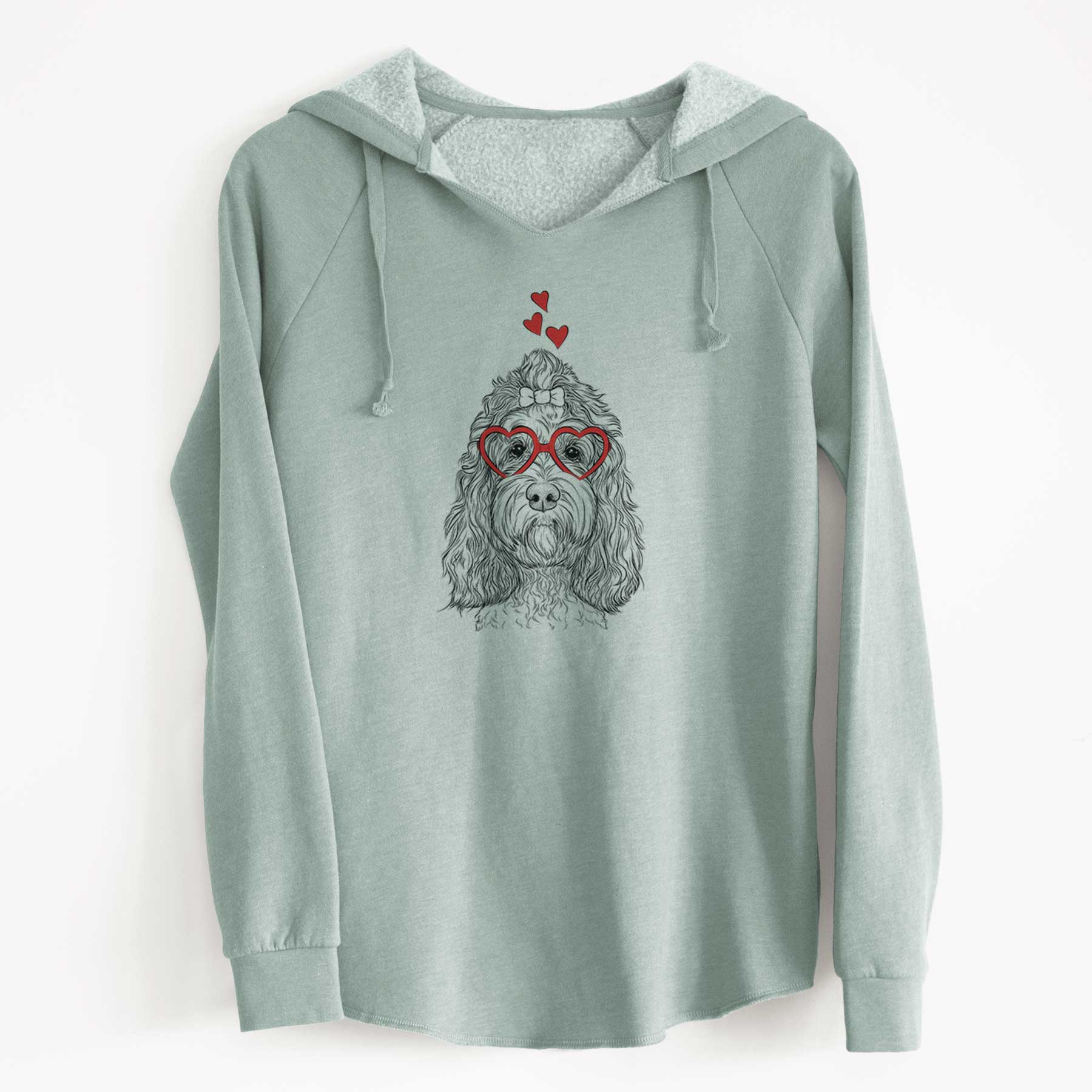 Valentine Chloe the Cockapoo - Cali Wave Hooded Sweatshirt