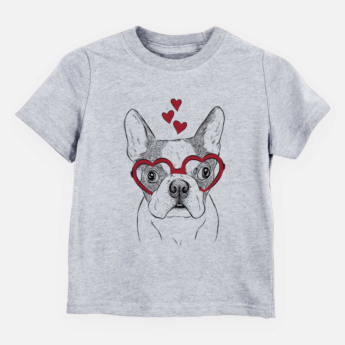 Valentine Chocolate Chip the Boston Terrier - Kids/Youth/Toddler Shirt