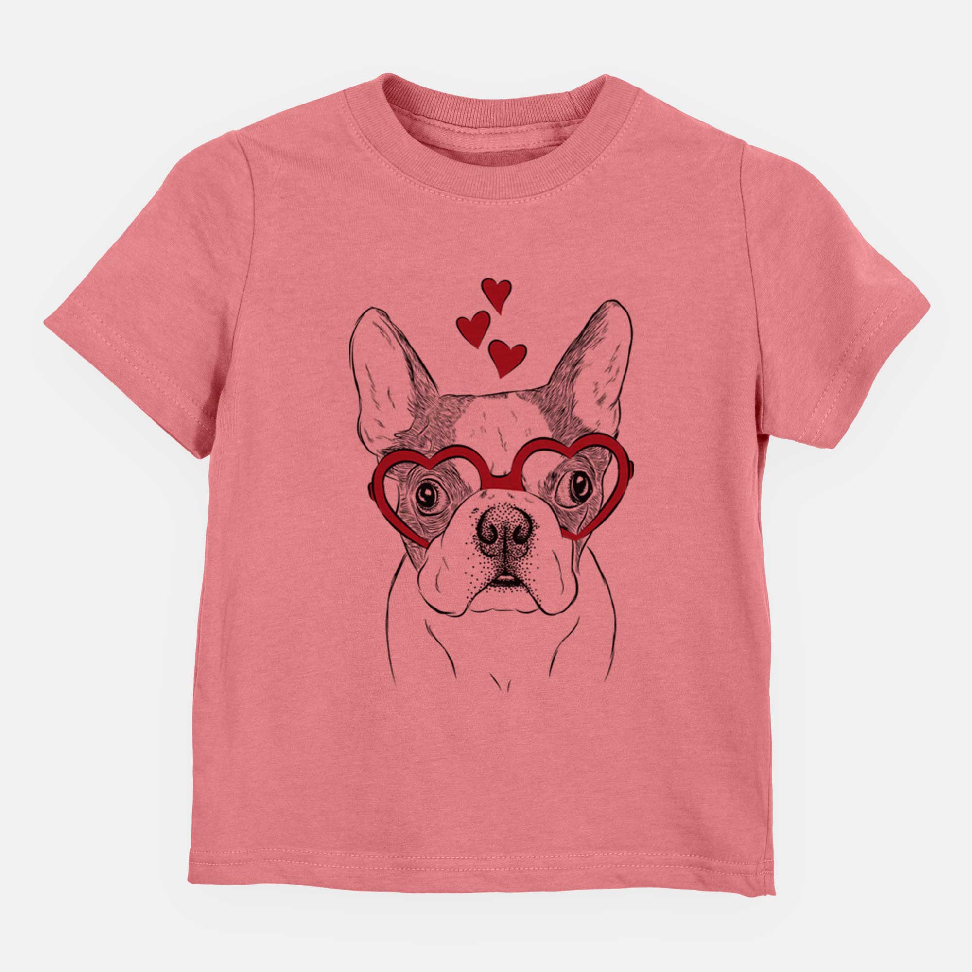 Valentine Chocolate Chip the Boston Terrier - Kids/Youth/Toddler Shirt