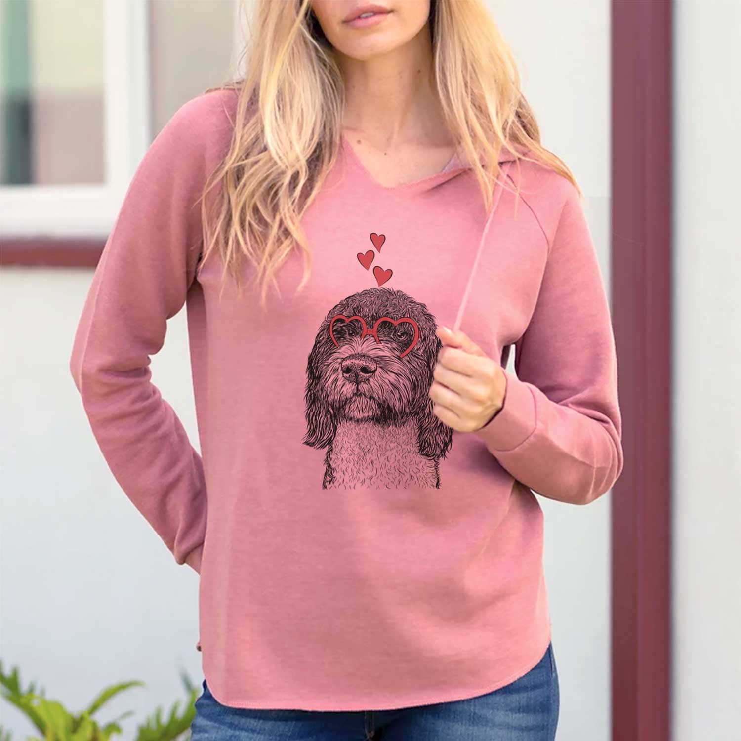 Valentine Chris the Portuguese Water Dog - Cali Wave Hooded Sweatshirt