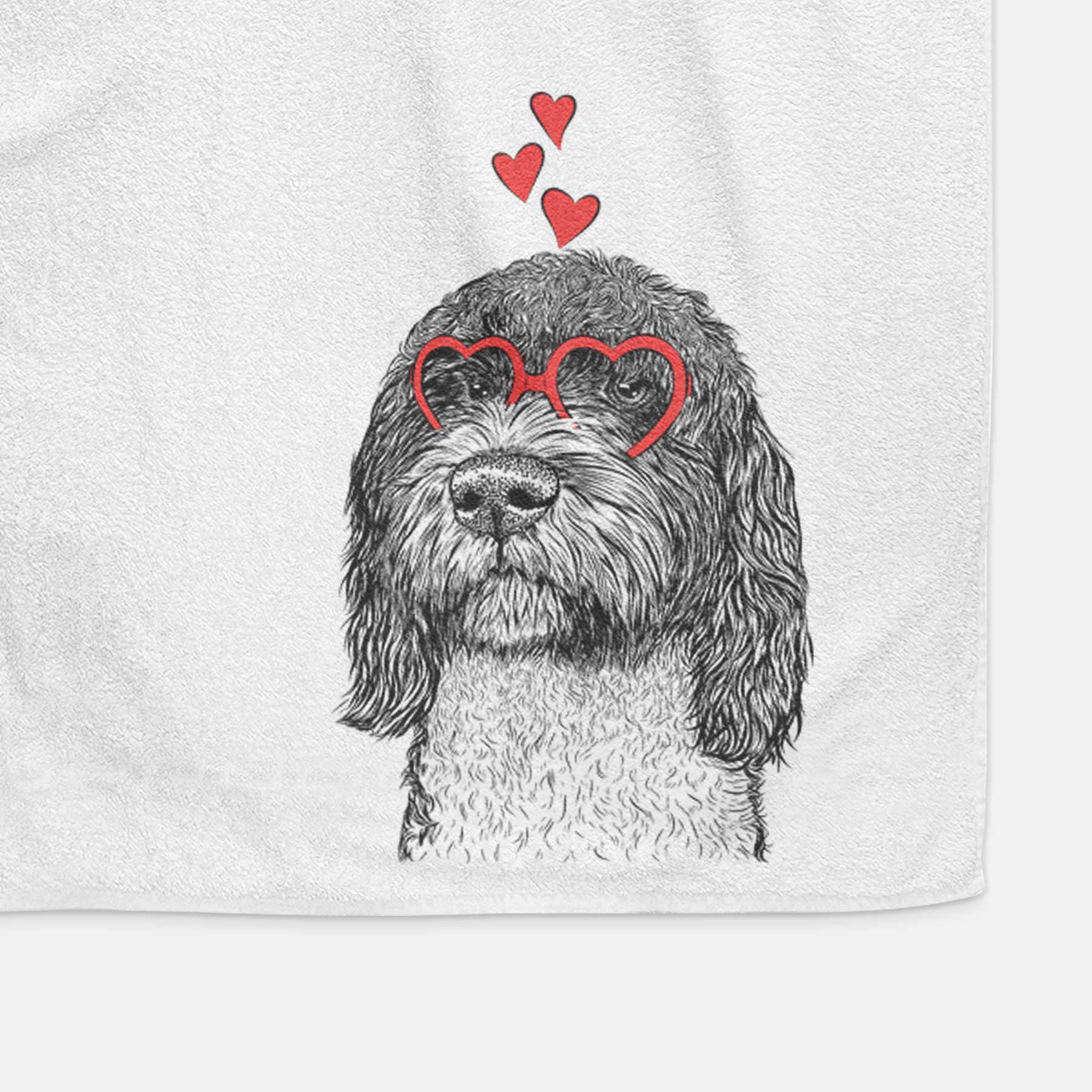 Chris the Portuguese Water Dog Decorative Hand Towel