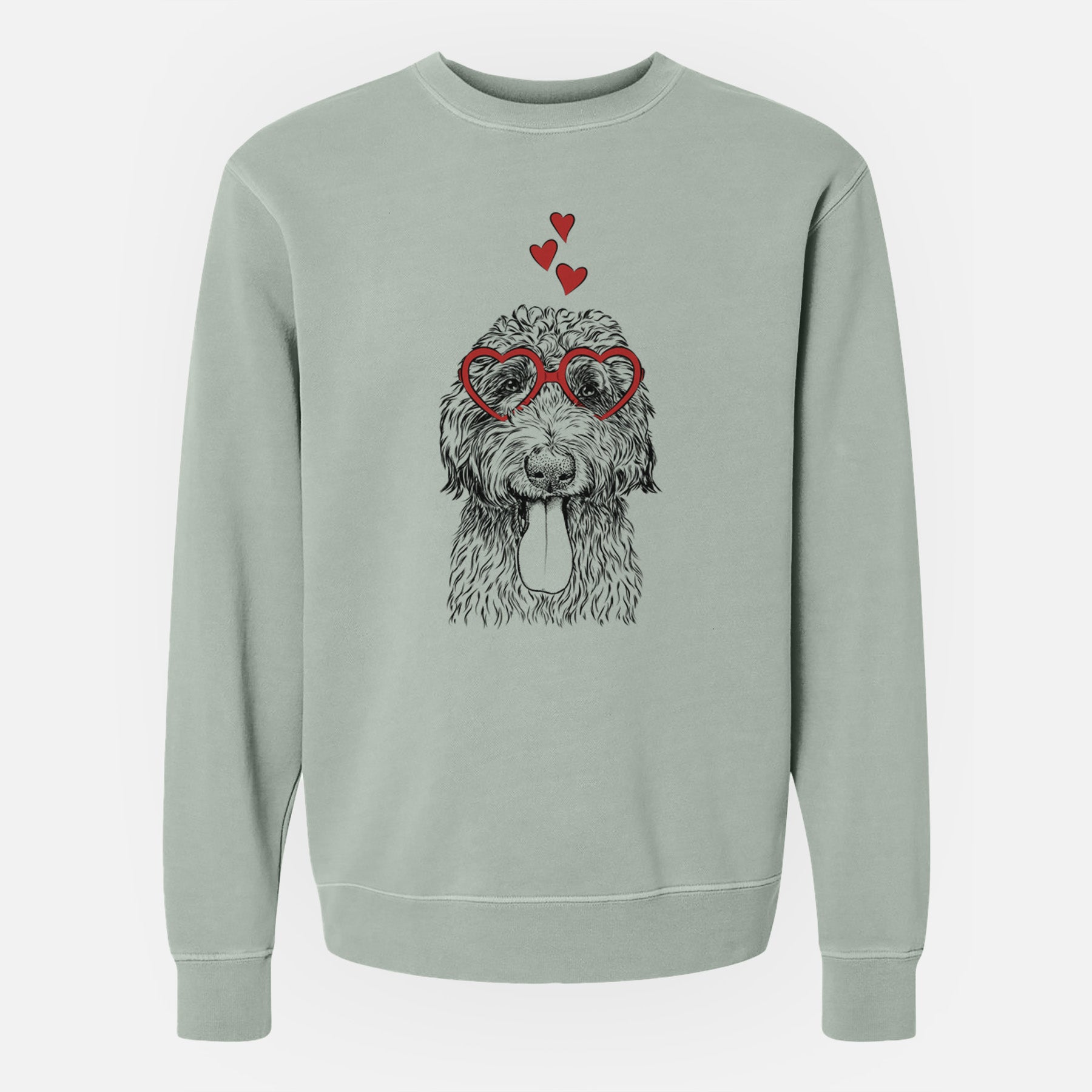 Valentine CiCi Paulk the Aussiedoodle - Unisex Pigment Dyed Crew Sweatshirt