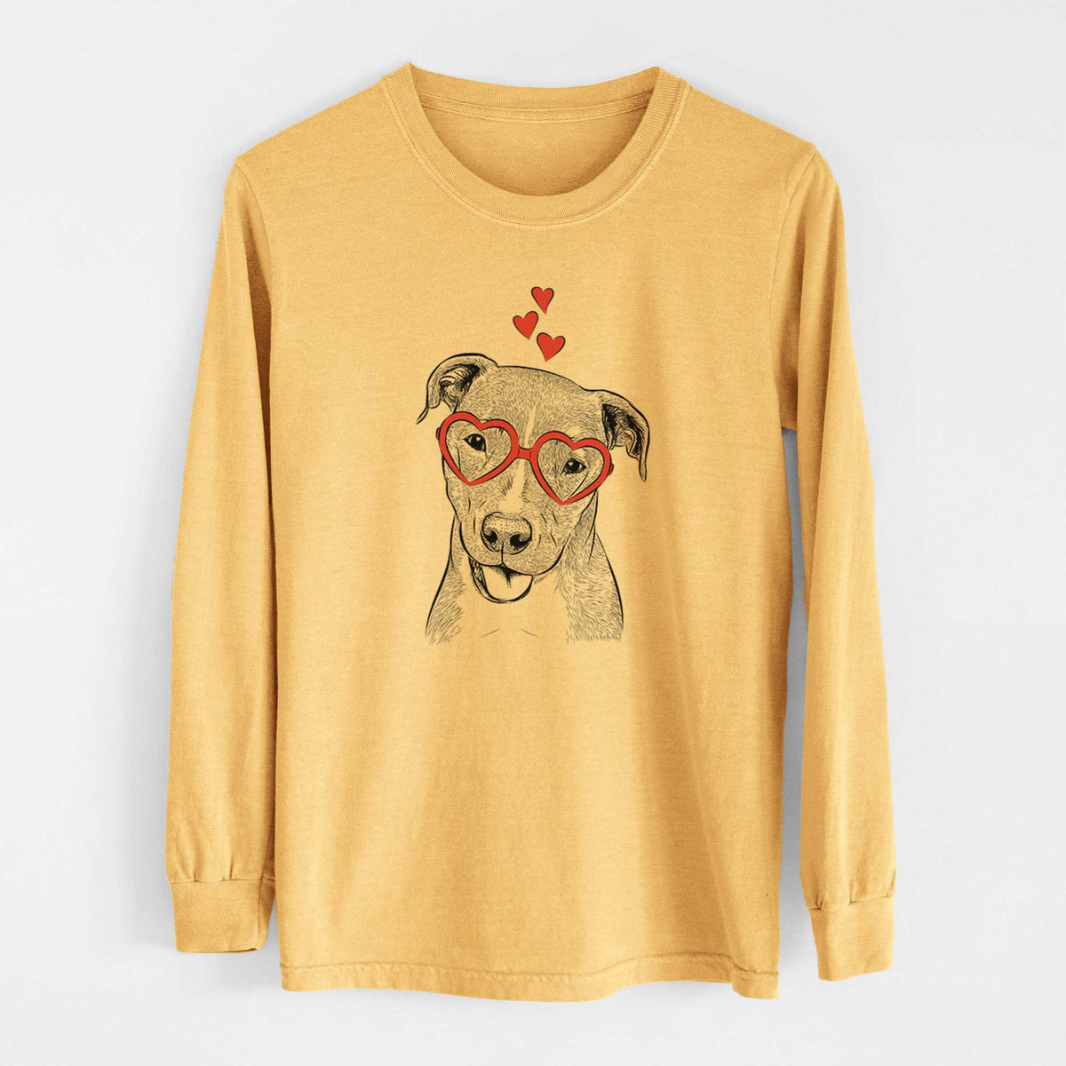 Valentine Claiborne the American Staffordshire Terrier - Heavyweight 100% Cotton Long Sleeve