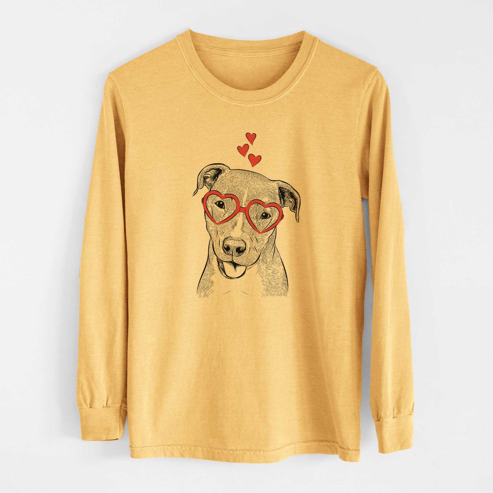Valentine Claiborne the American Staffordshire Terrier - Heavyweight 100% Cotton Long Sleeve