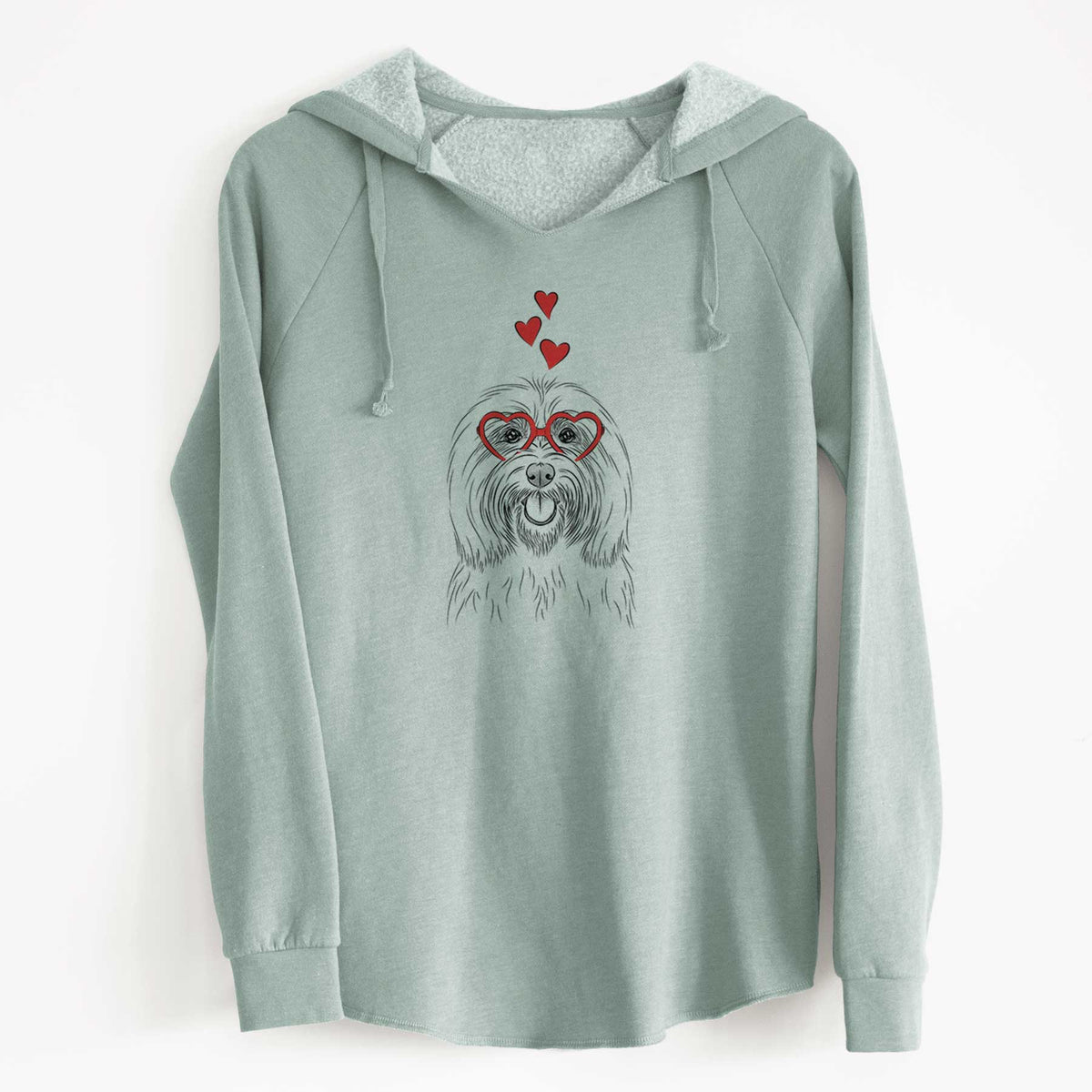 Valentine Claude the Coton de Tulear - Cali Wave Hooded Sweatshirt