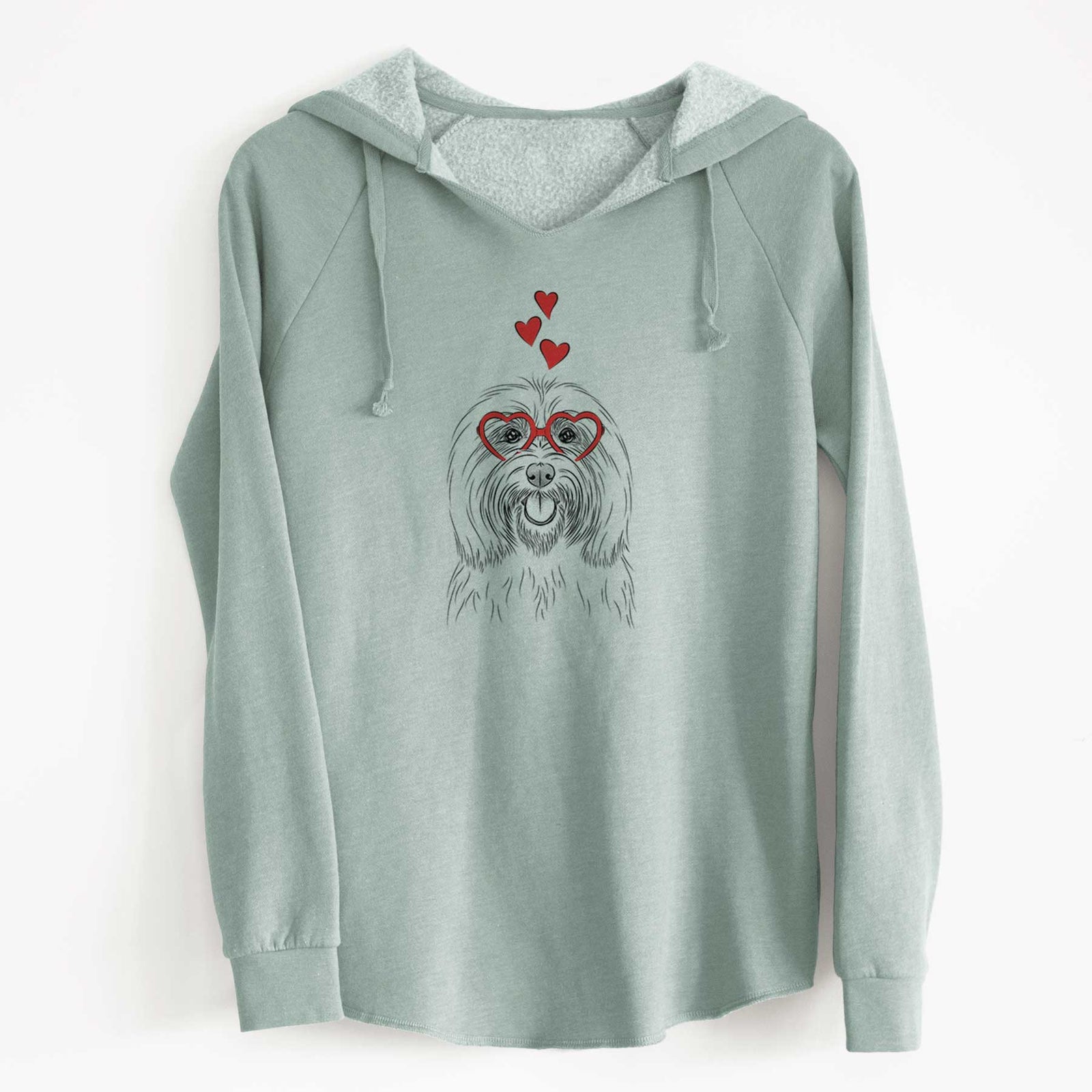 Valentine Claude the Coton de Tulear - Cali Wave Hooded Sweatshirt