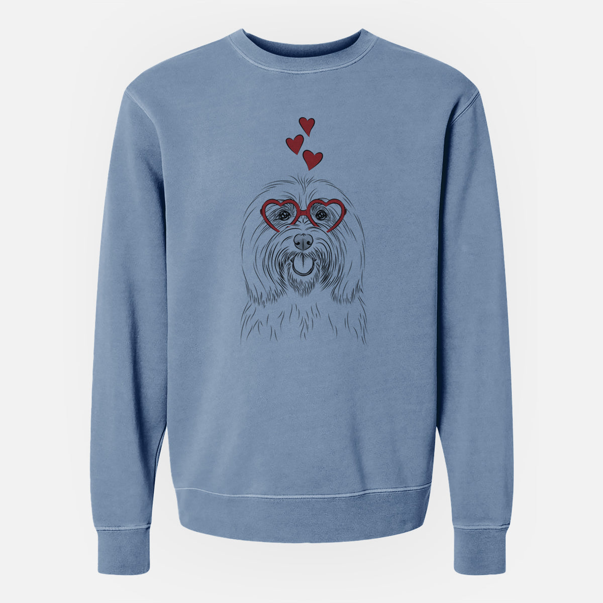 Valentine Claude the Coton de Tulear - Unisex Pigment Dyed Crew Sweatshirt