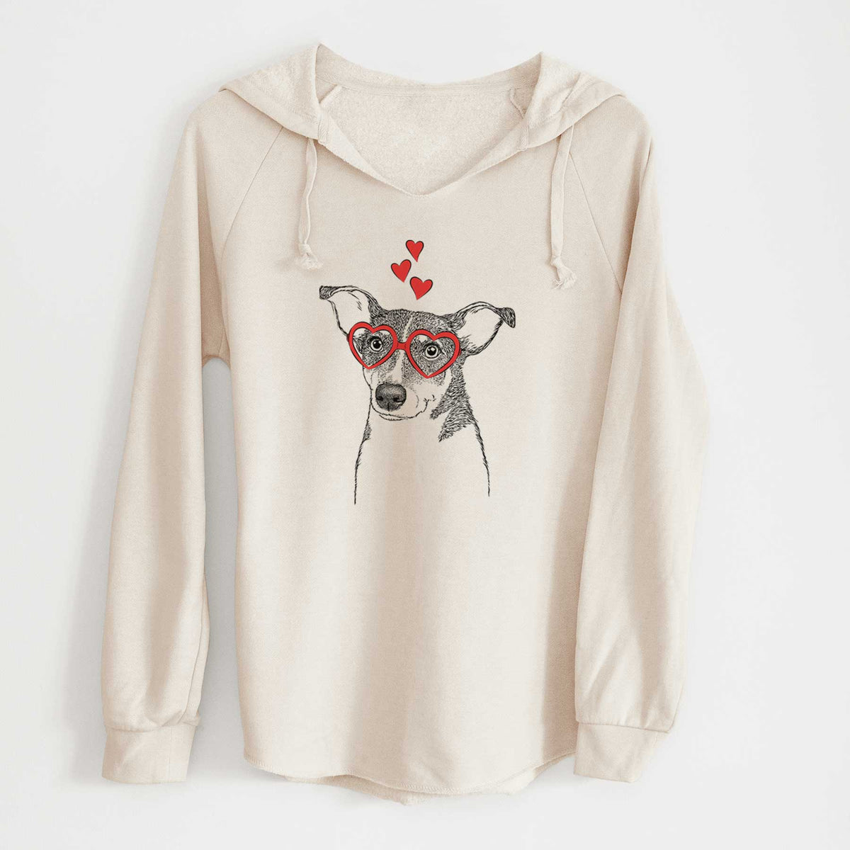 Valentine Cleo the Terrier Mix - Cali Wave Hooded Sweatshirt